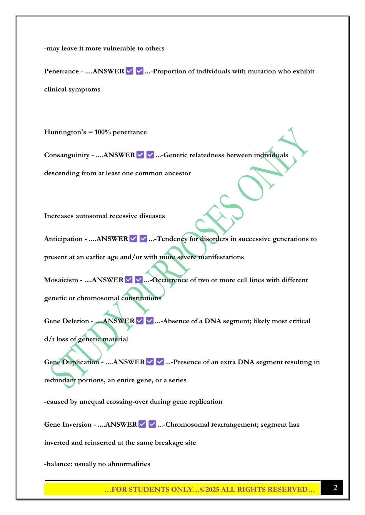 NSG 533 Pathophysiology Exam 2 2025 Questions and Answers