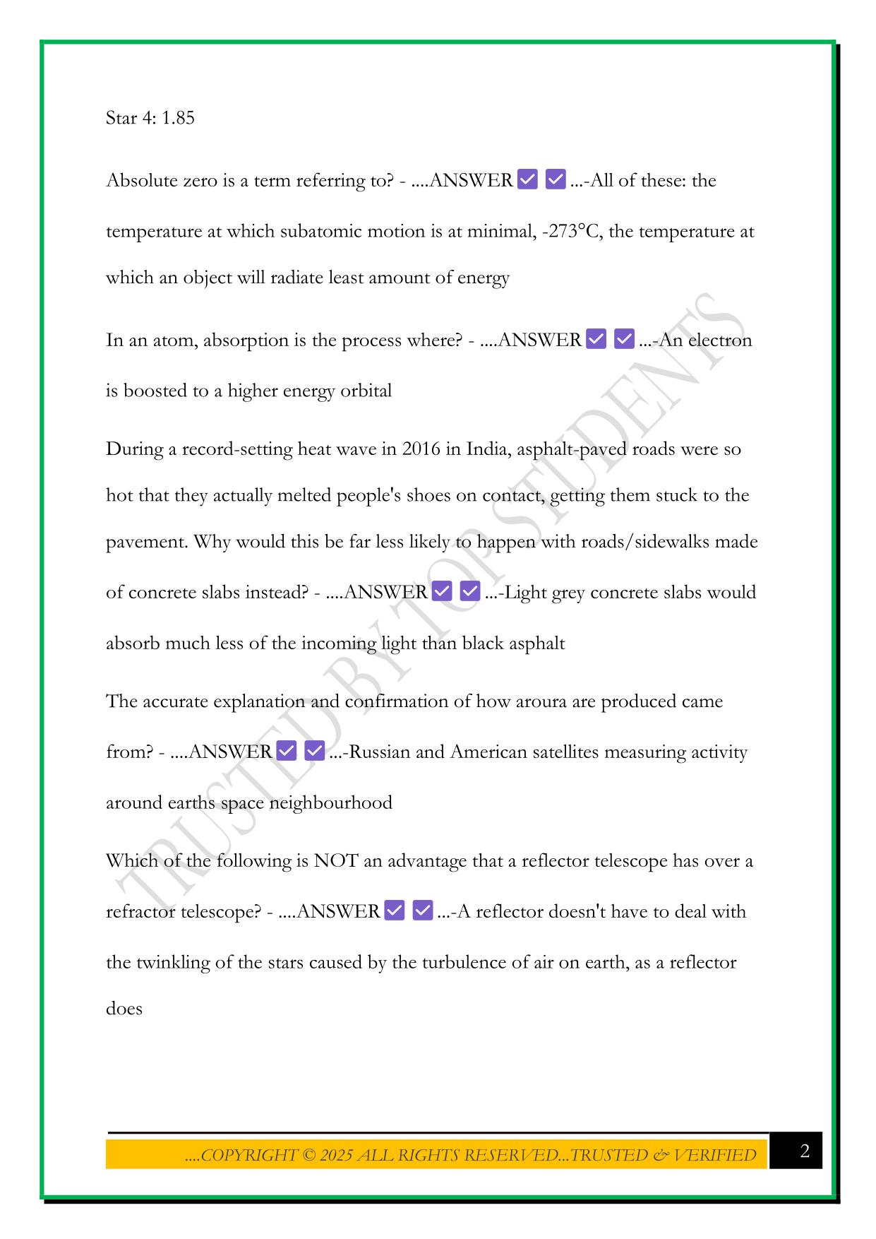 NATS 1870 EXAM 2025 QUESTIONS AND ANSWERS