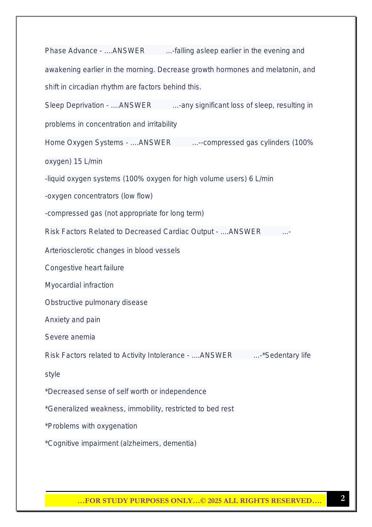 NCOA Exam #2 2025 Questions and Answers