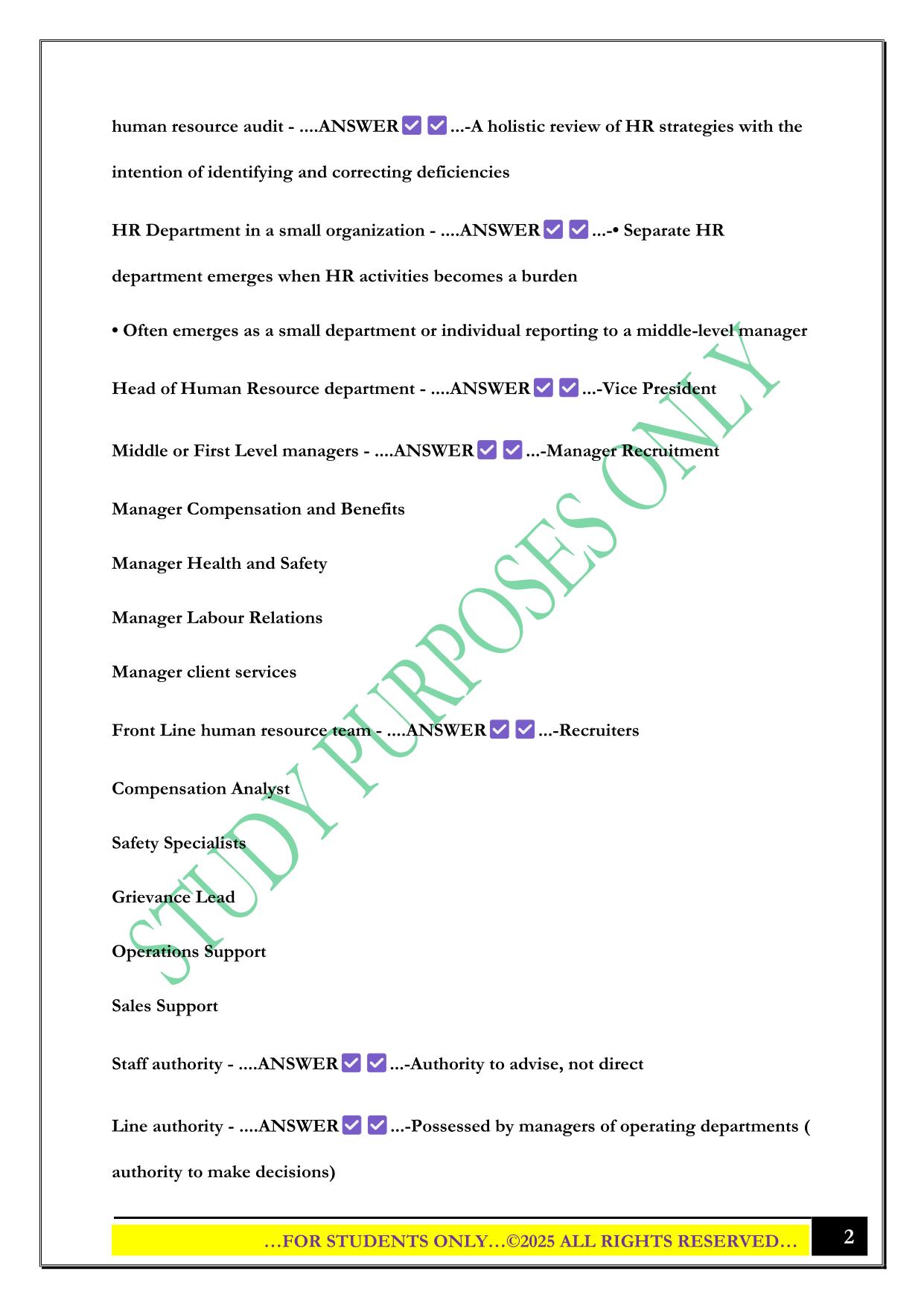 BMGT 205 Exam 2025 Questions and Answers