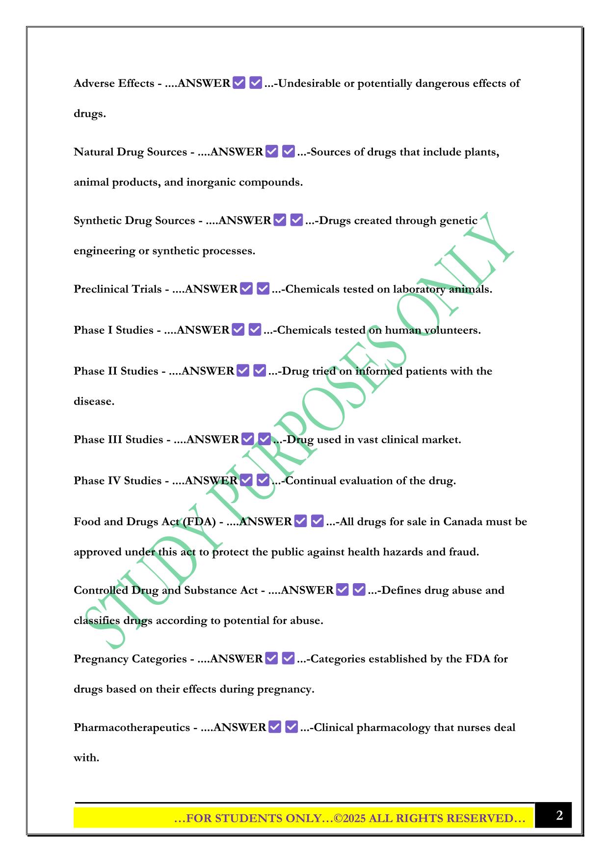 PN1005 - Midterm Review (Session 1 & 2) Exam 2025 Questions and Answers