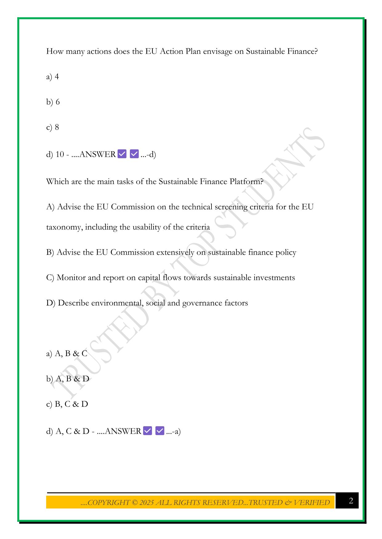 CESGA MODULE 2 2025 QUESTIONS AND ANSWERS