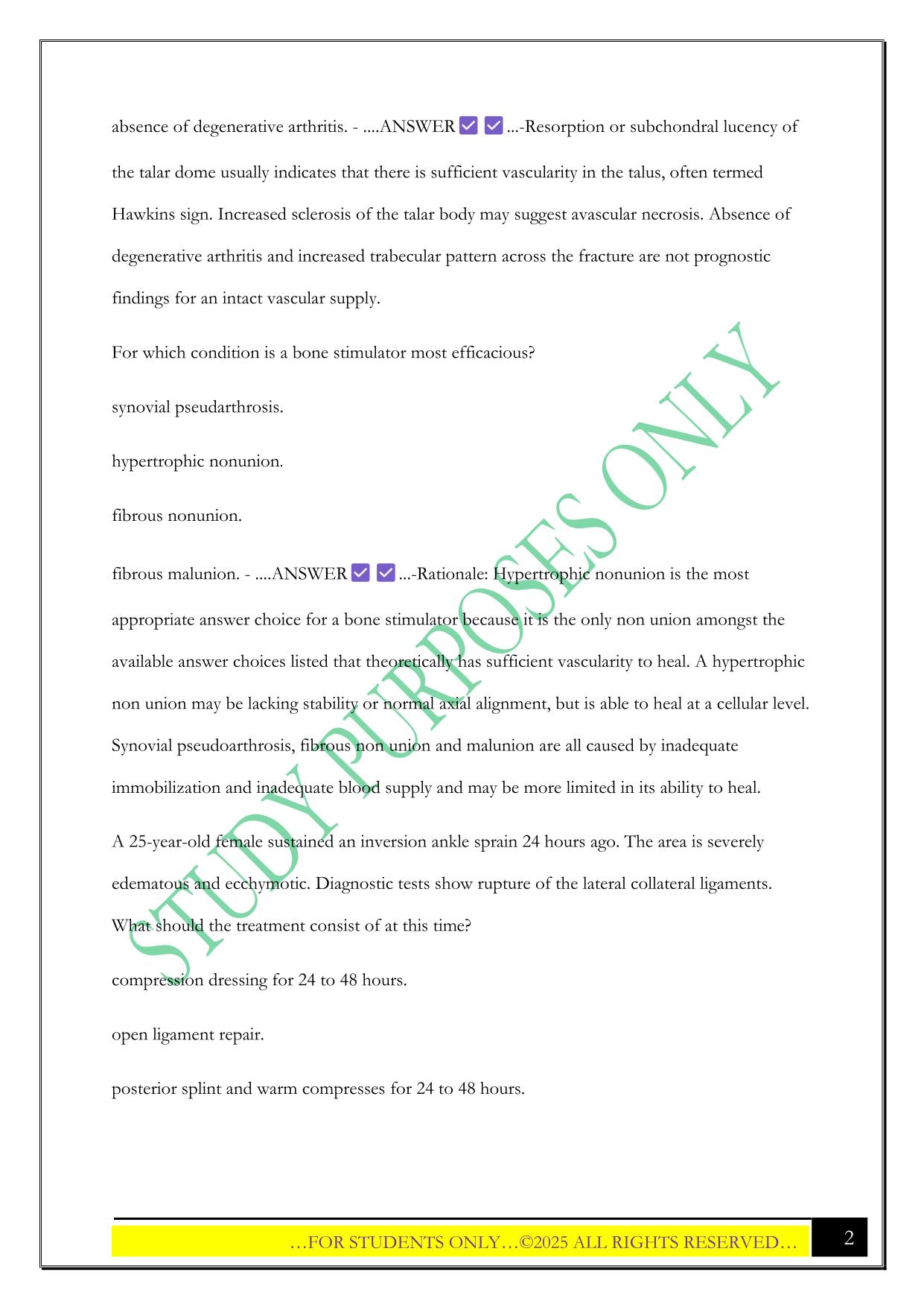 ABFAS Practice exam 2025 Questions and Answers