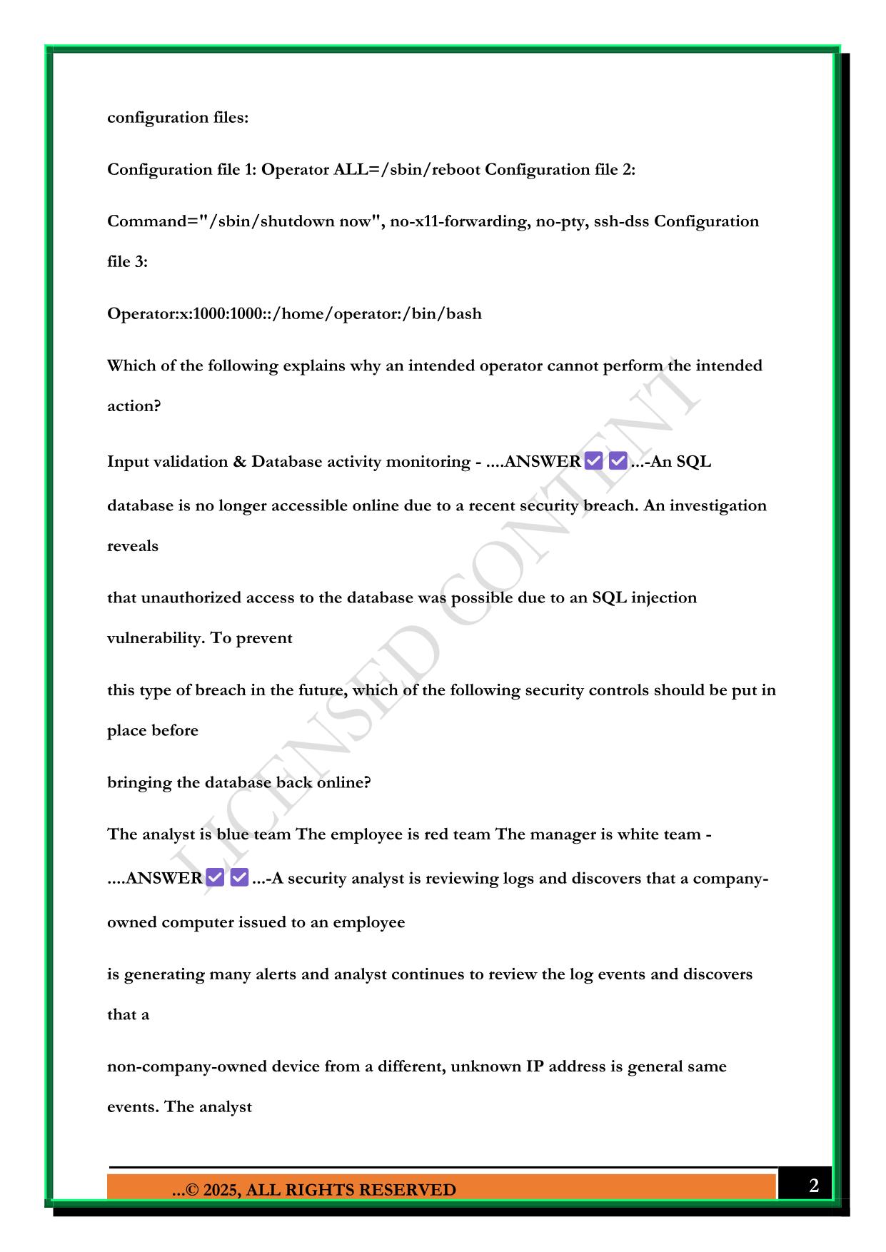 CASP STUDY GUIDE - CAS-003 2025 QUESTIONS AND ANSWERS