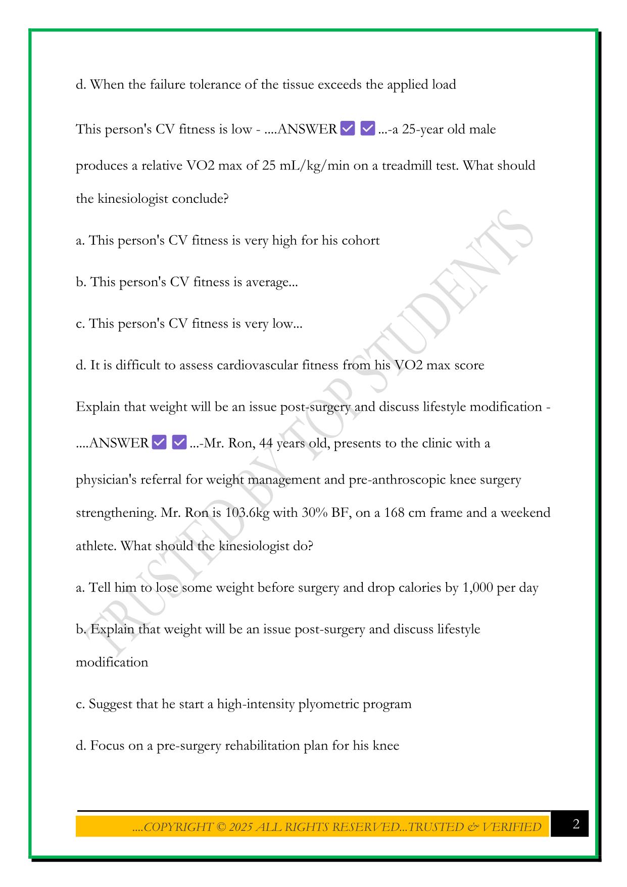 COKO EXAM PREP 2025 QUESTIONS AND ANSWERS