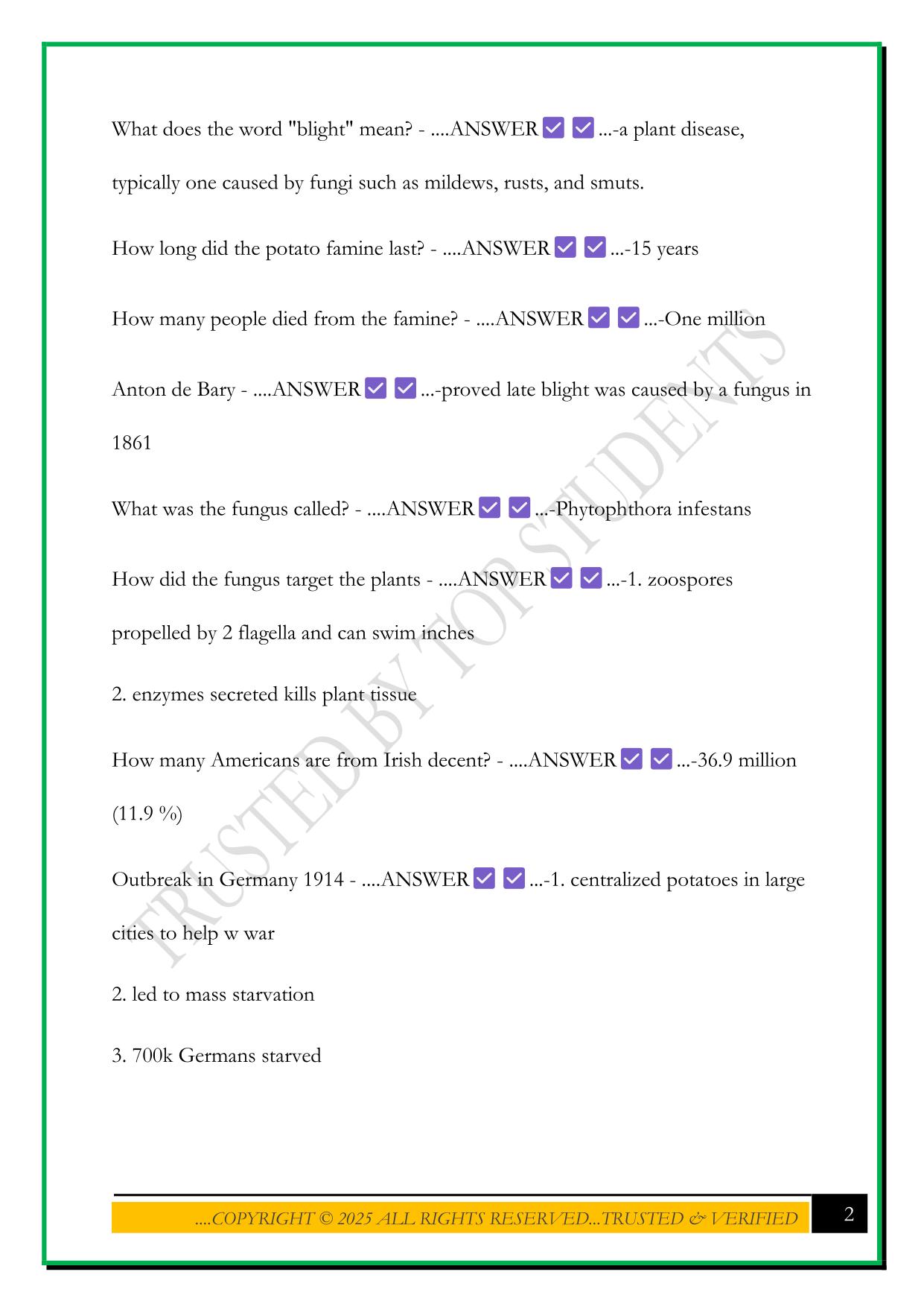 BESC 204 EXAM 2 2025 QUESTIONS AND ANSWERS