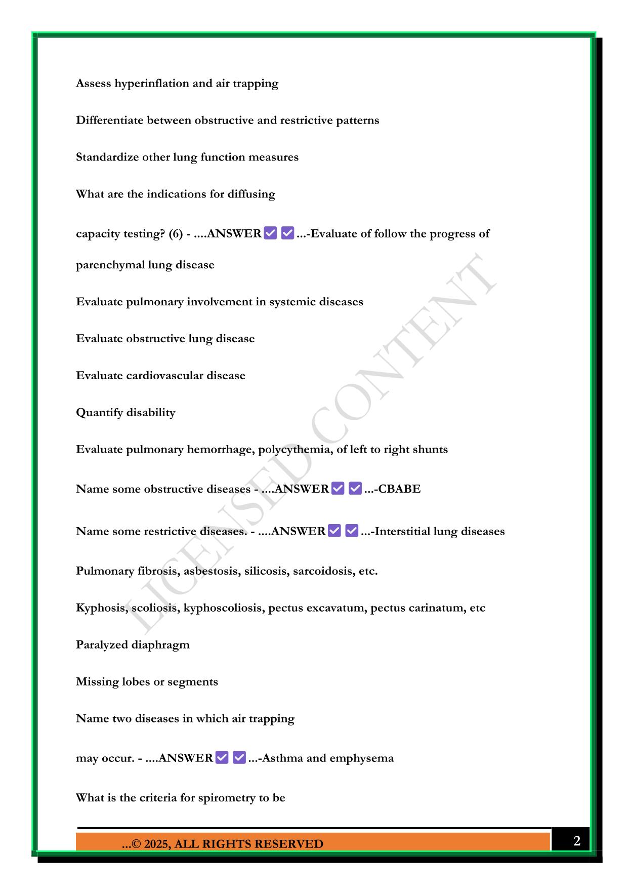 PFT FINAL EXAM 2025 QUESTIONS AND ANSWERS