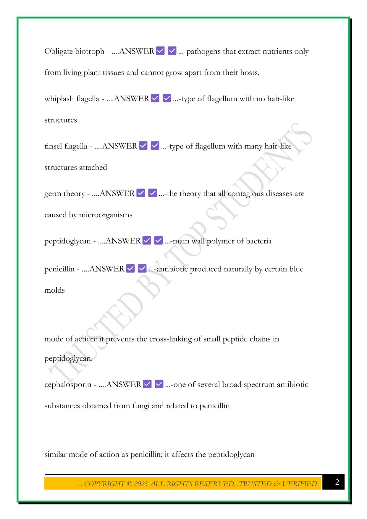 BESC 204 EXAM 2 2025 QUESTIONS AND ANSWERS