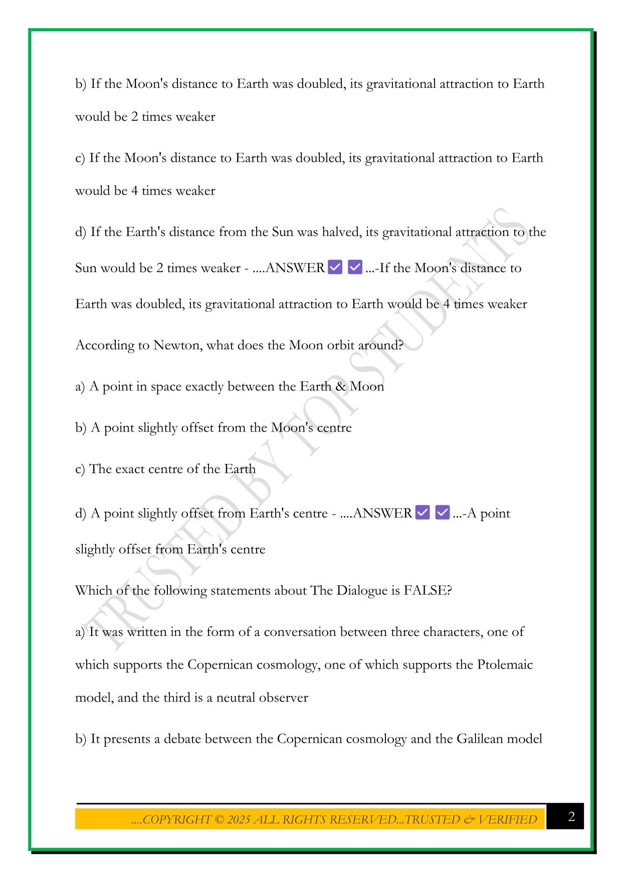 NATS1745 EXAM 2025 QUESTIONS AND ANSWERS