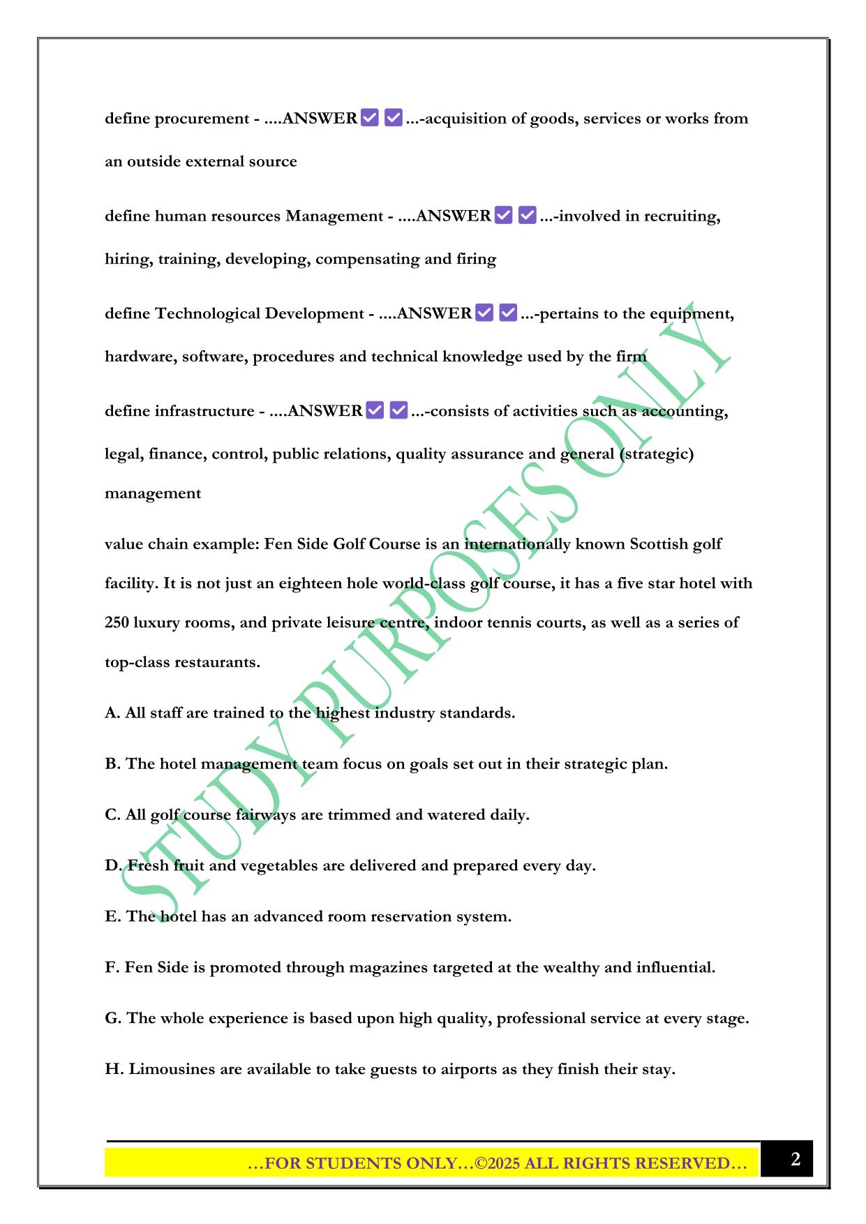 BMGT Final Exam 2025 Questions and Answers
