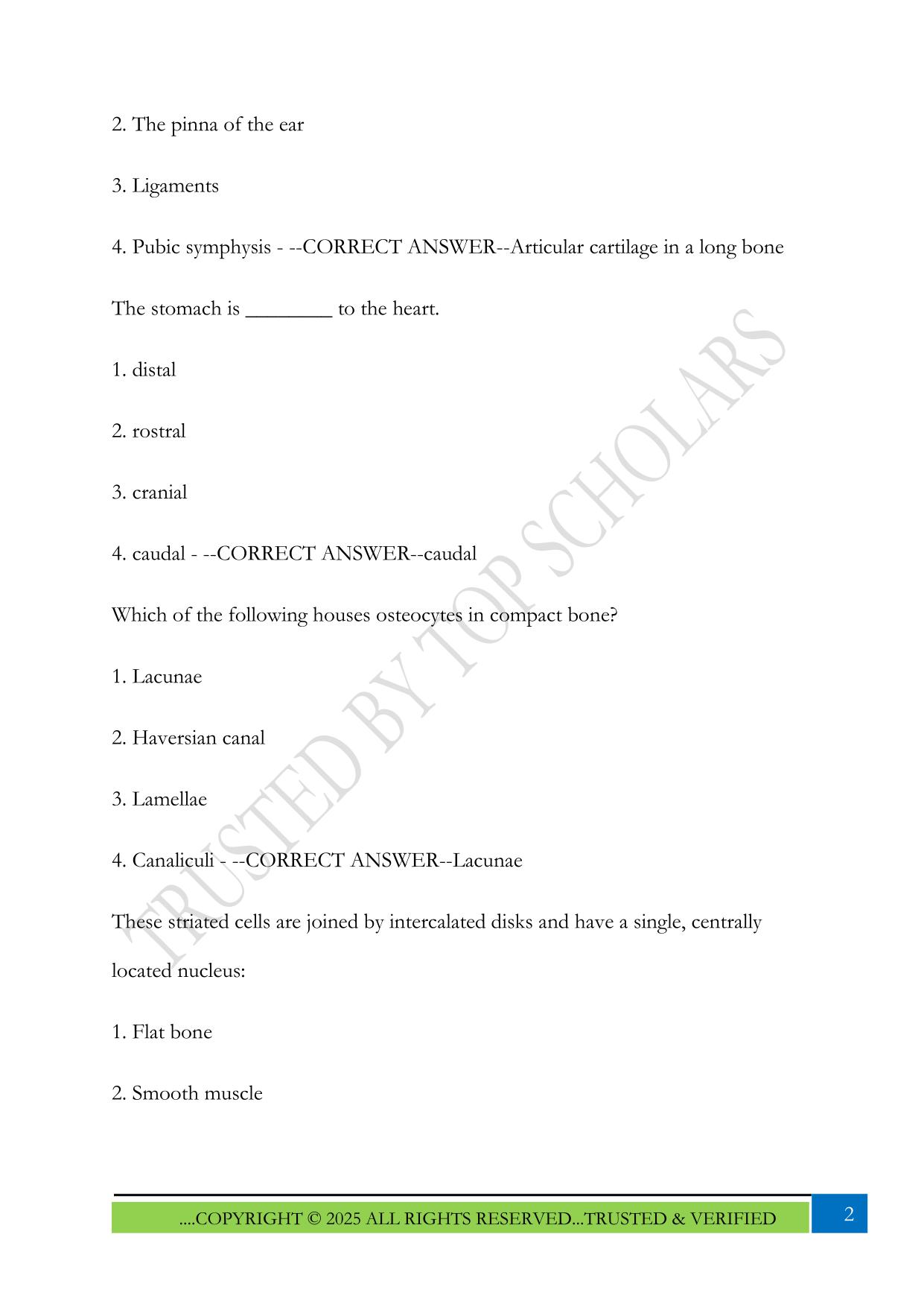 Mosby's Comprehensive Review for Veterinary Technician - Fifth edition Exam 2025 Questions and Answers