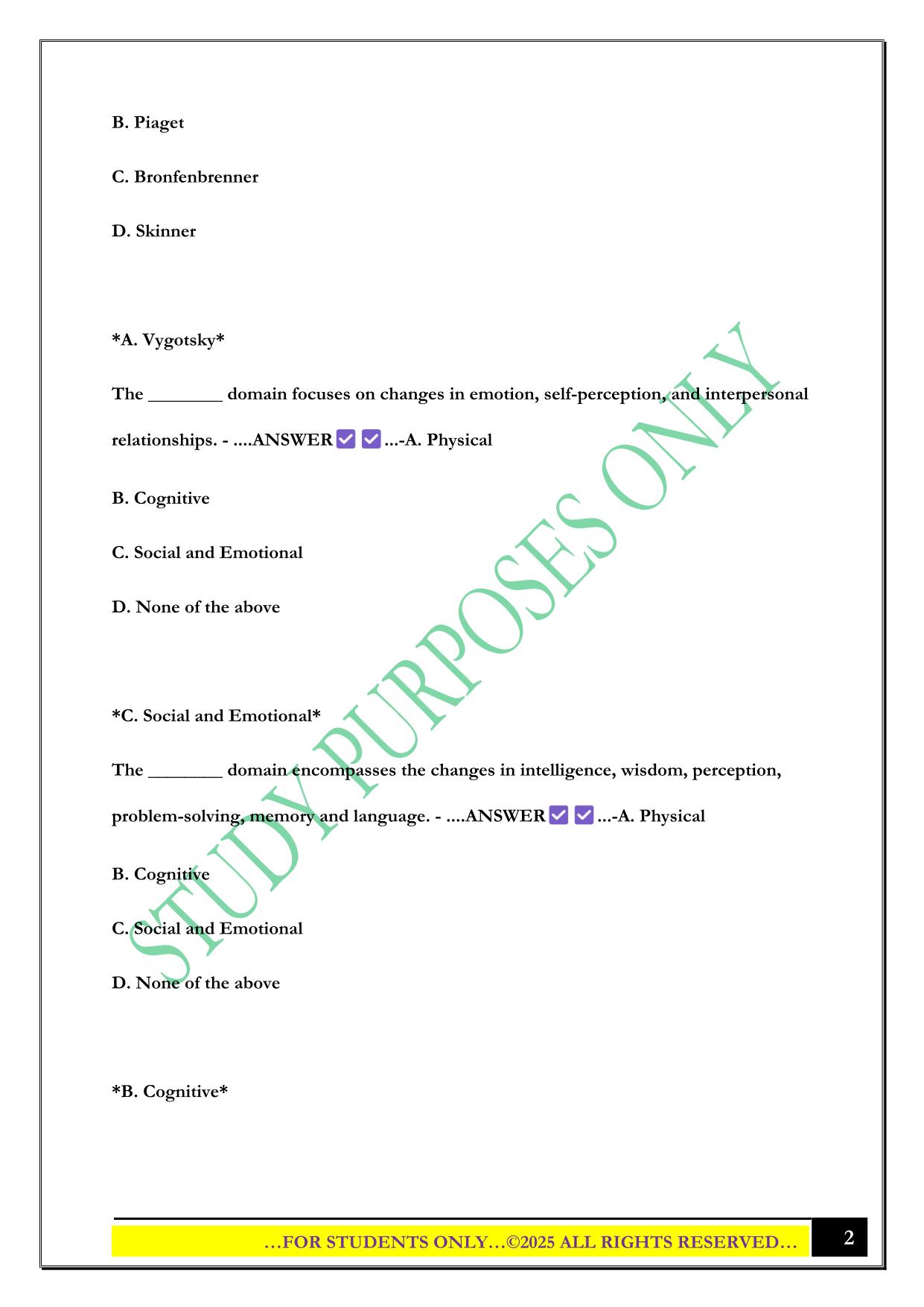 ELED - Chapter 1: TEST 2025 Questions and Answers
