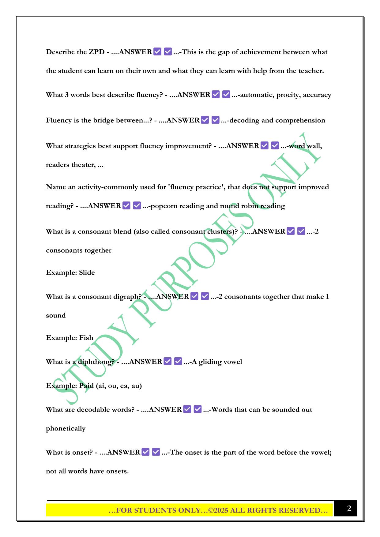 Eled 3100 Final Exam 2025 Questions and Answers