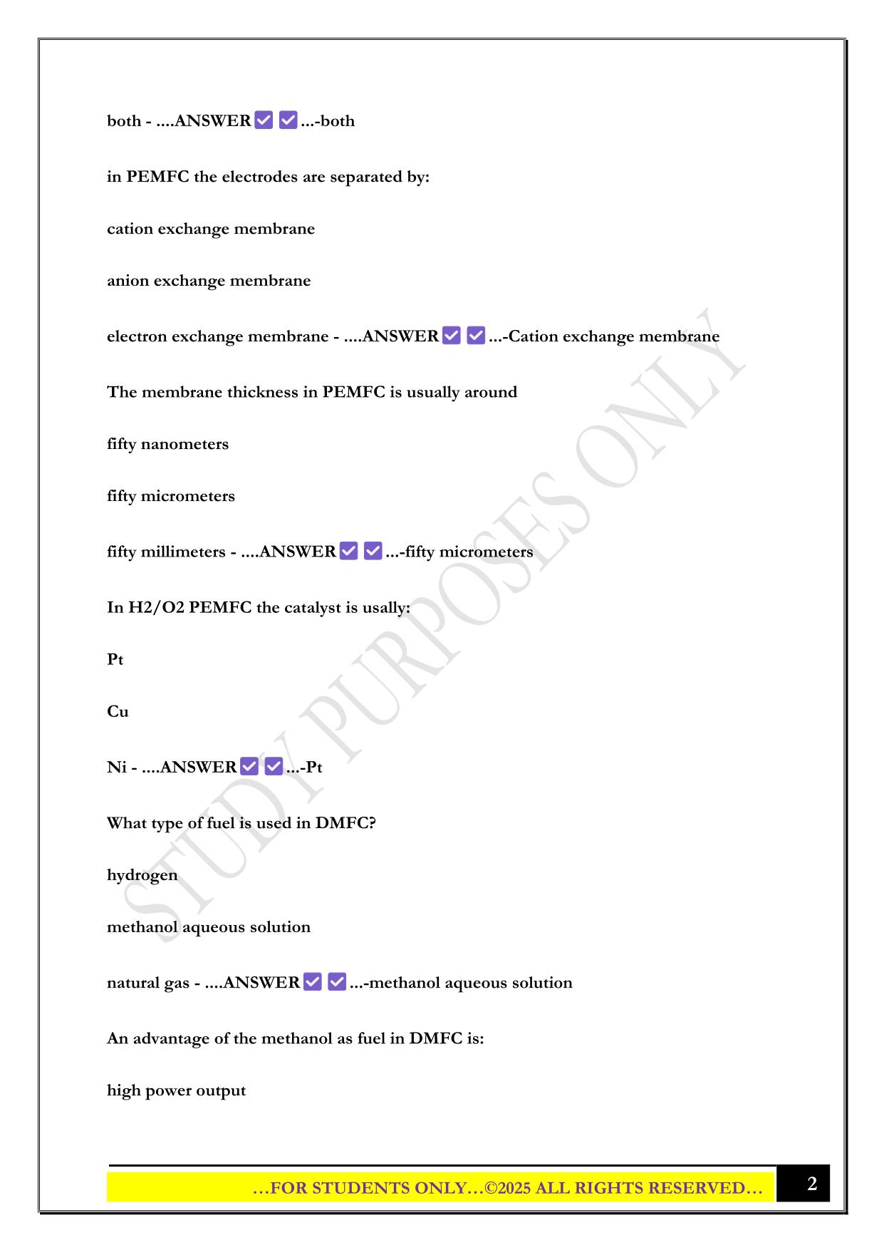 EGEE 420 Exam 2 2025 Questions and Answers
