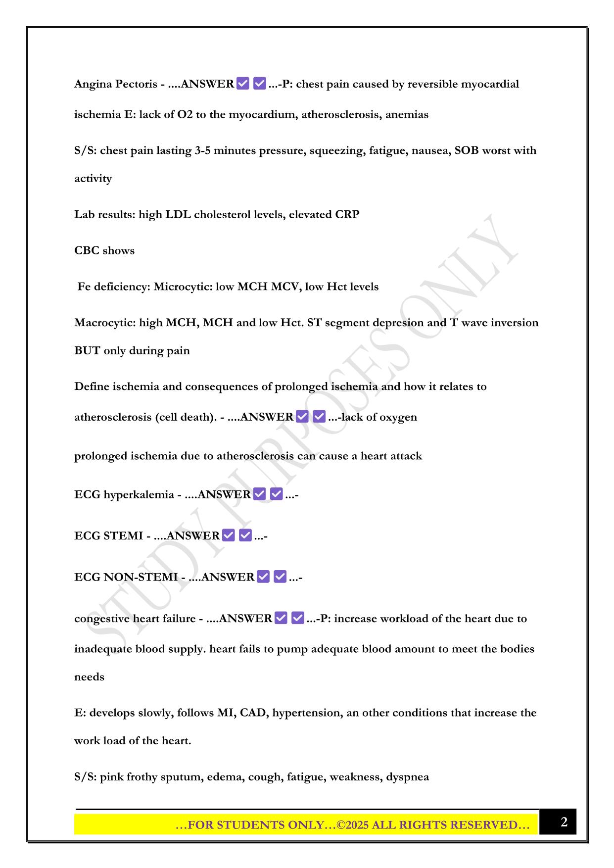 GCU BIO 322 final Exam 2025 Questions and Answers