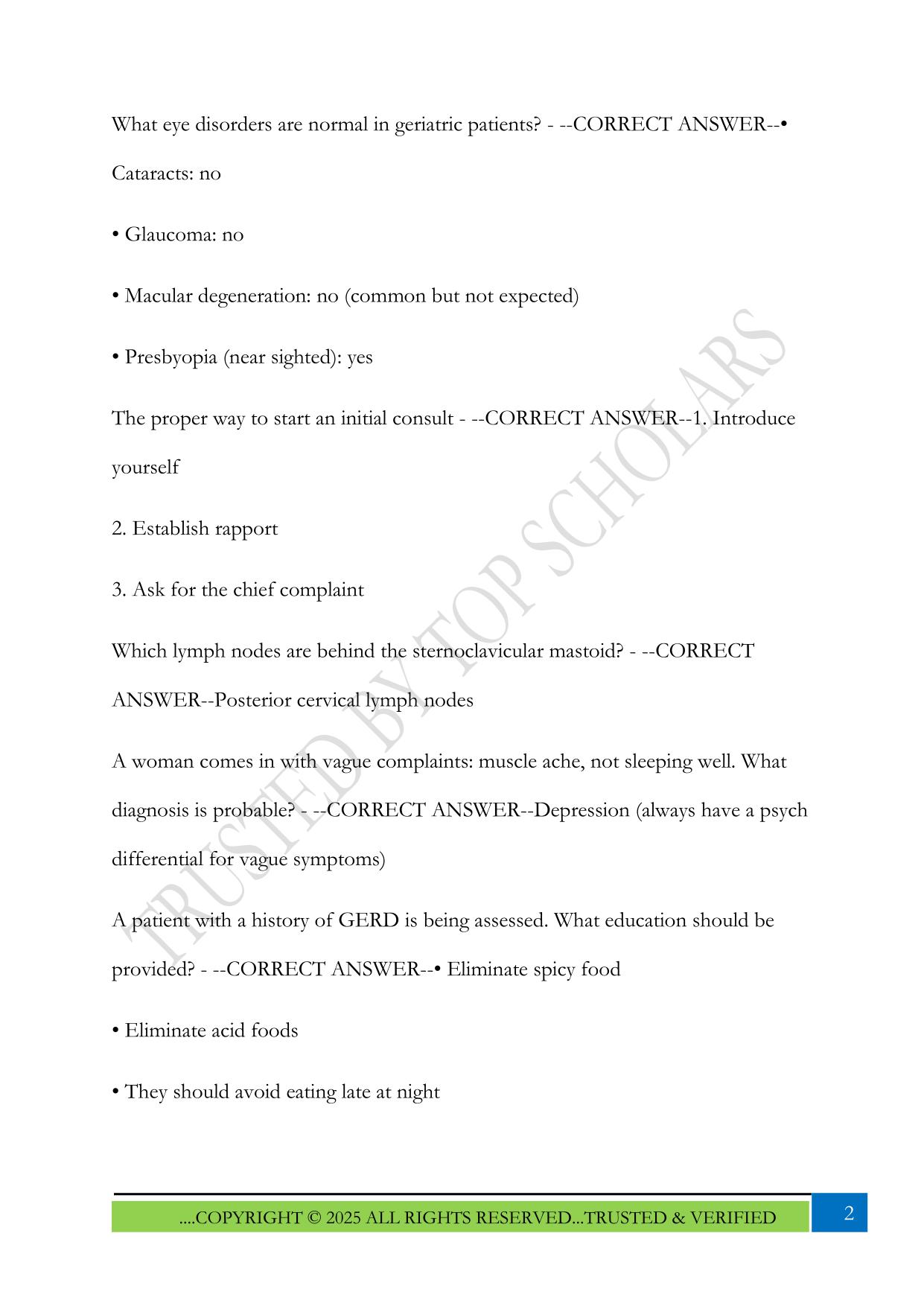 NURS 634 Midterm Exam 2025 Questions and Answers