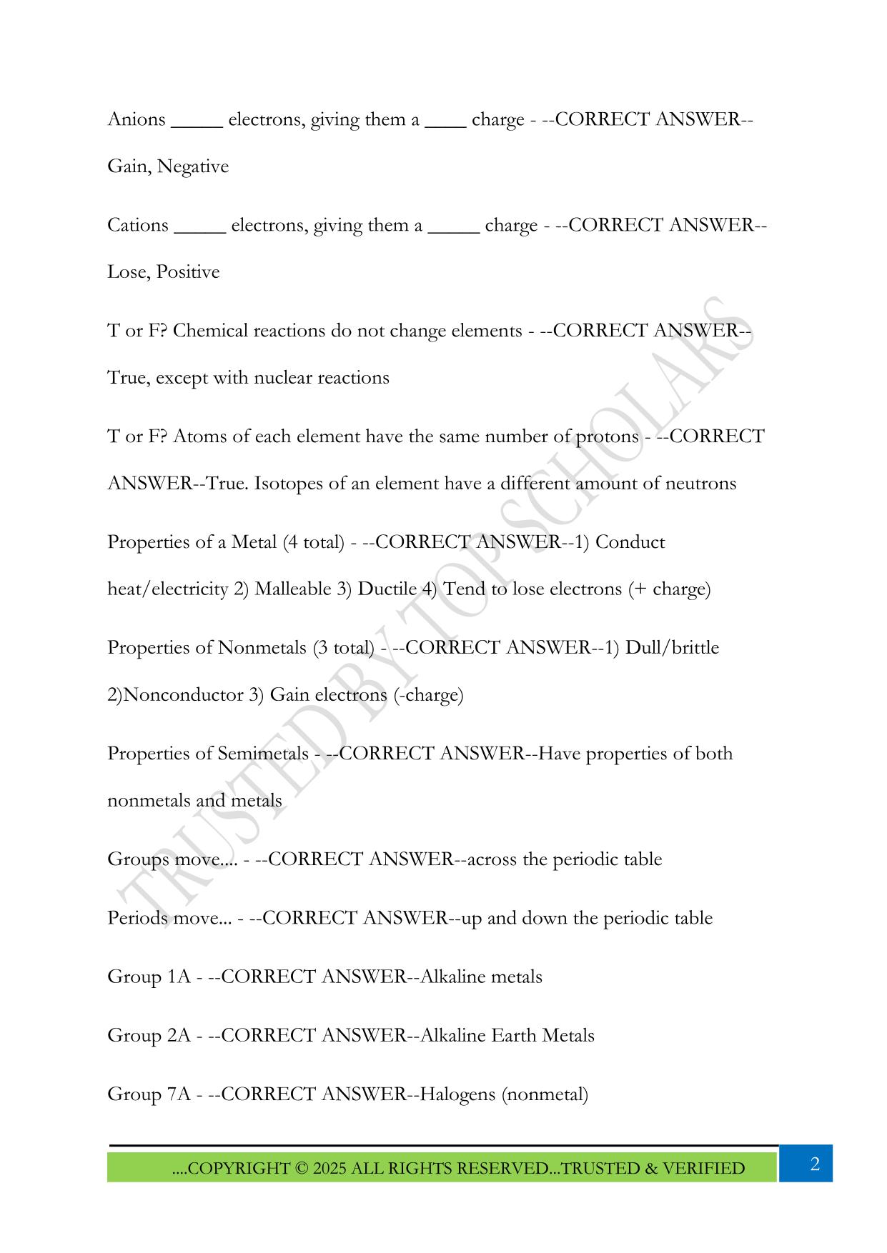 Chem 142 UW Exam 1 2025 Questions and Answers