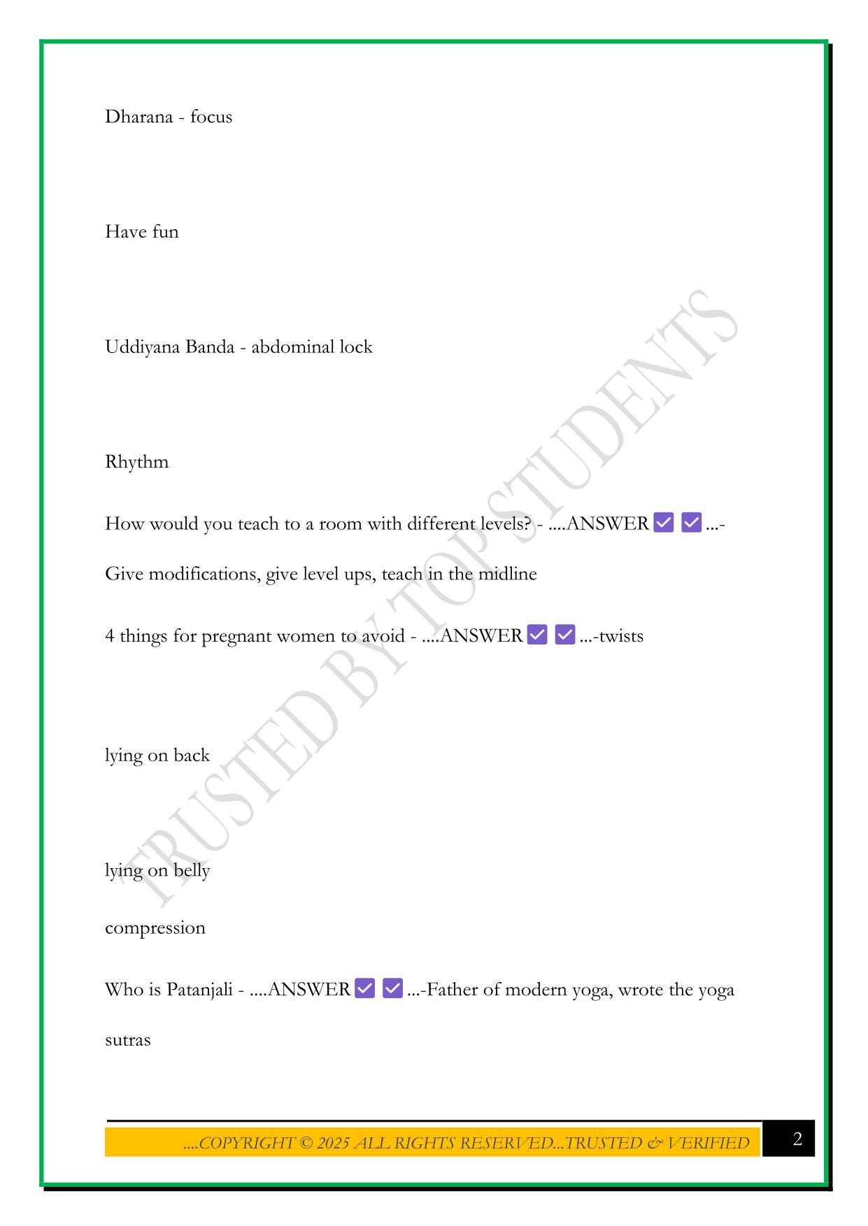 COREPOWER TT FINAL EXAM 2025 QUESTIONS AND ANSWERS