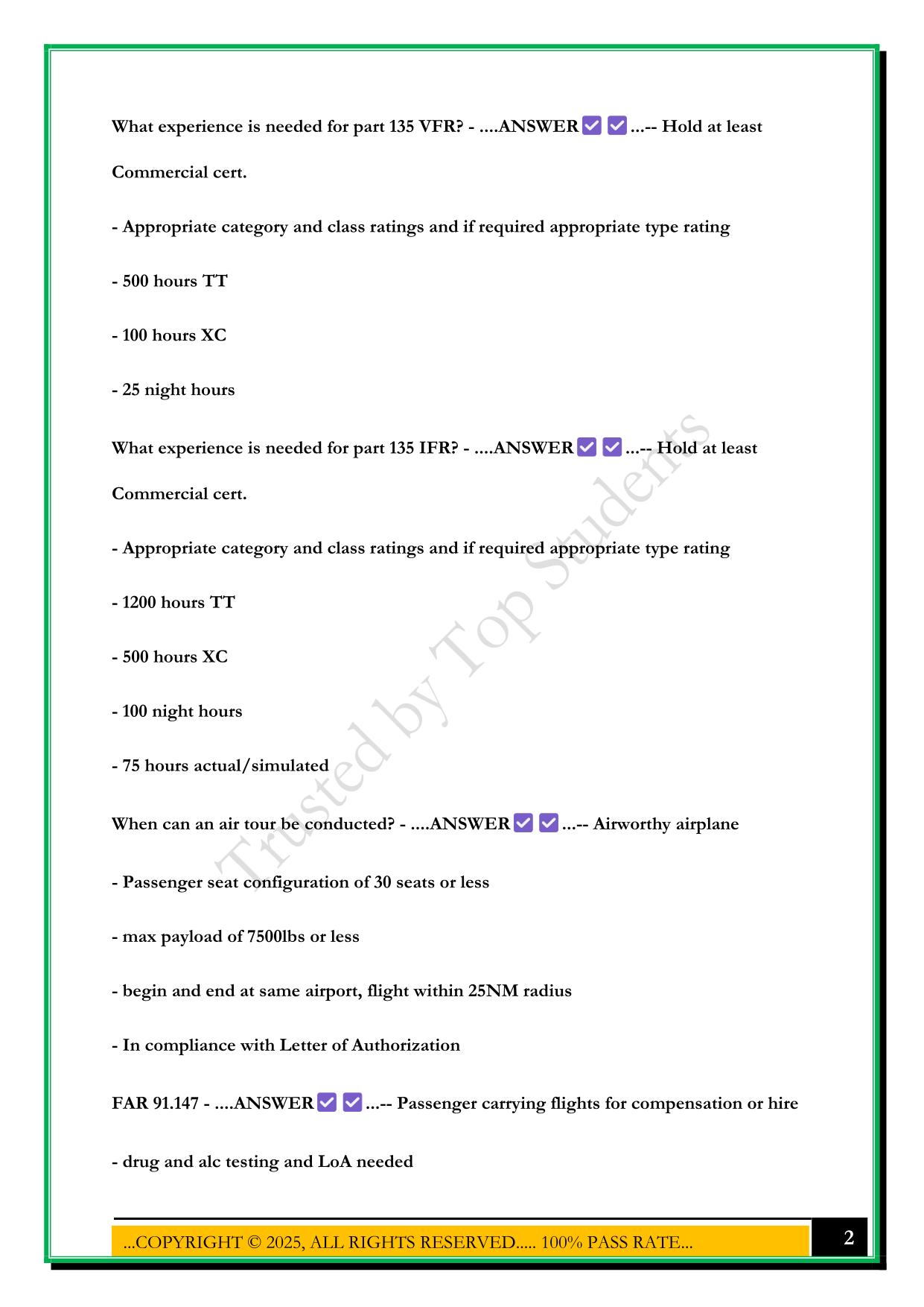 COMMERCIAL GROUND FINAL EXAM 2025 QUESTIONS AND ANSWERS