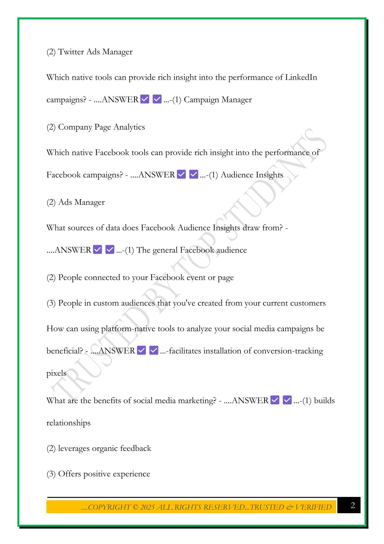 DMI - MODULE 3 EXAM 2025 QUESTIONS AND ANSWERS
