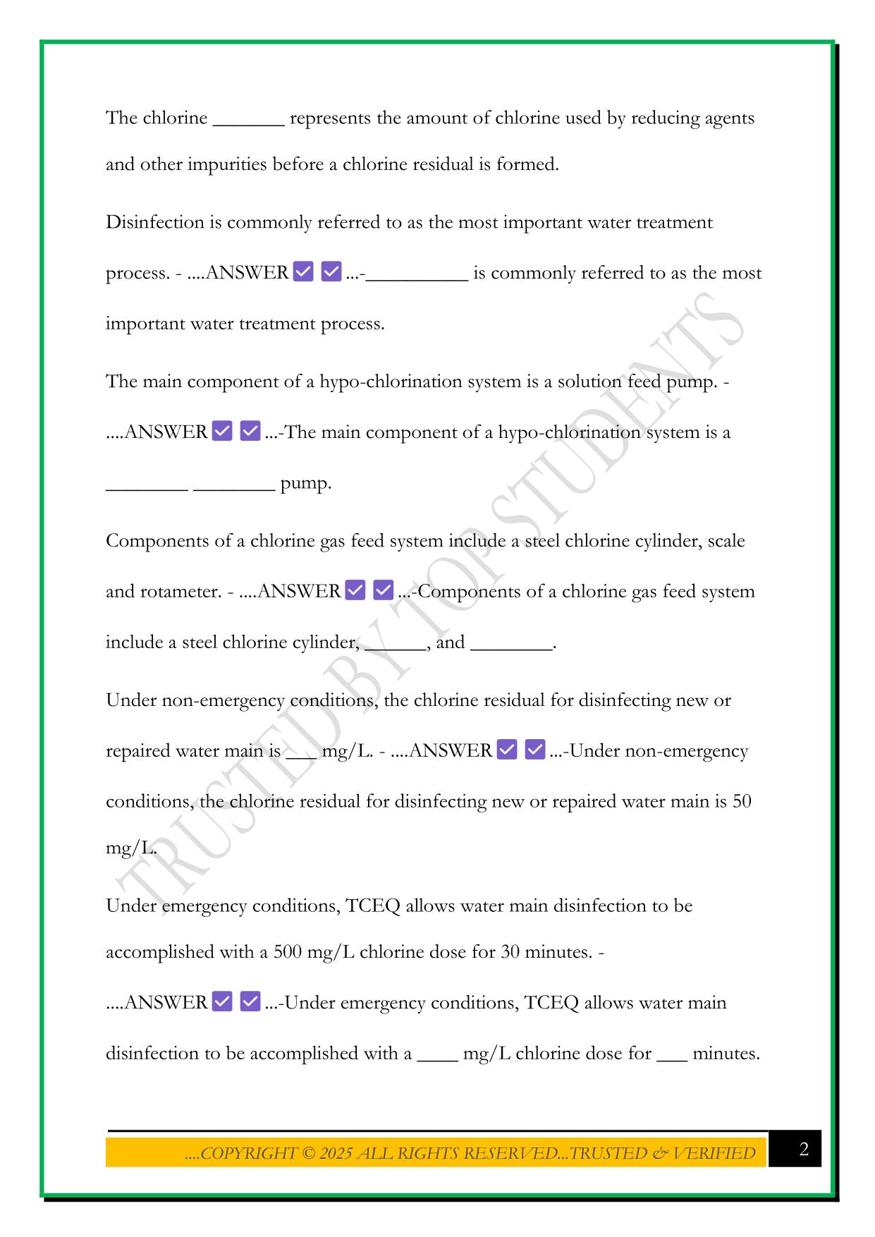 TCEQ EXAM 2025 QUESTIONS AND ANSWERS