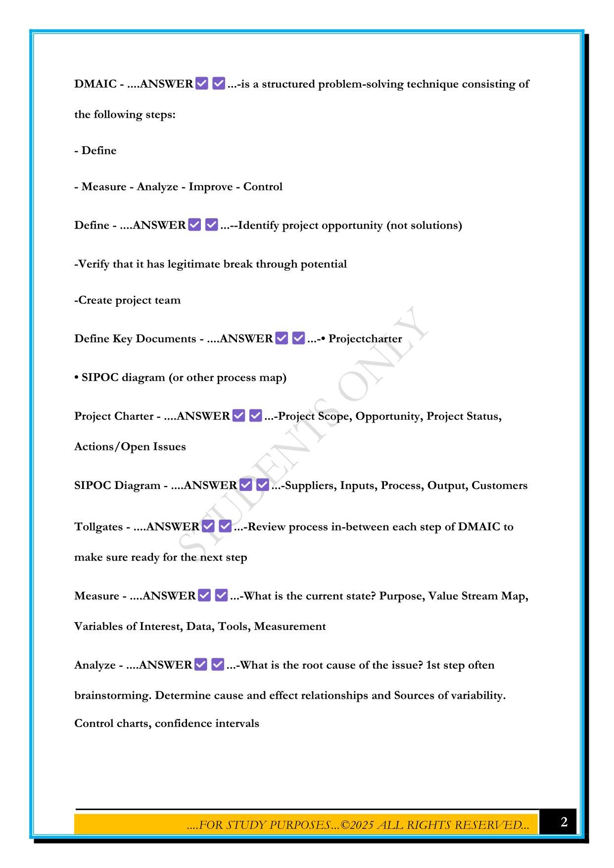 QUALITY ENGINEERING EXAM 2025 QUESTIONS AND ANSWERS