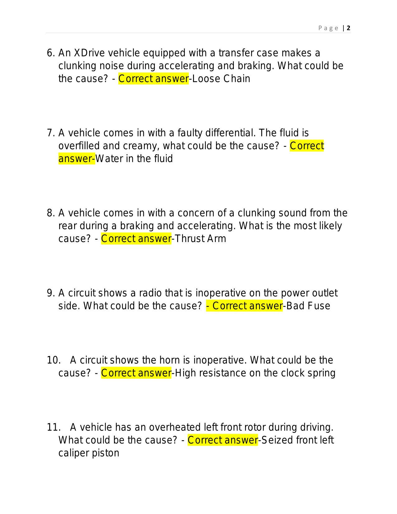 BMW MEMBERS EXAM 2025 QUESTIONS AND ANSWERS
