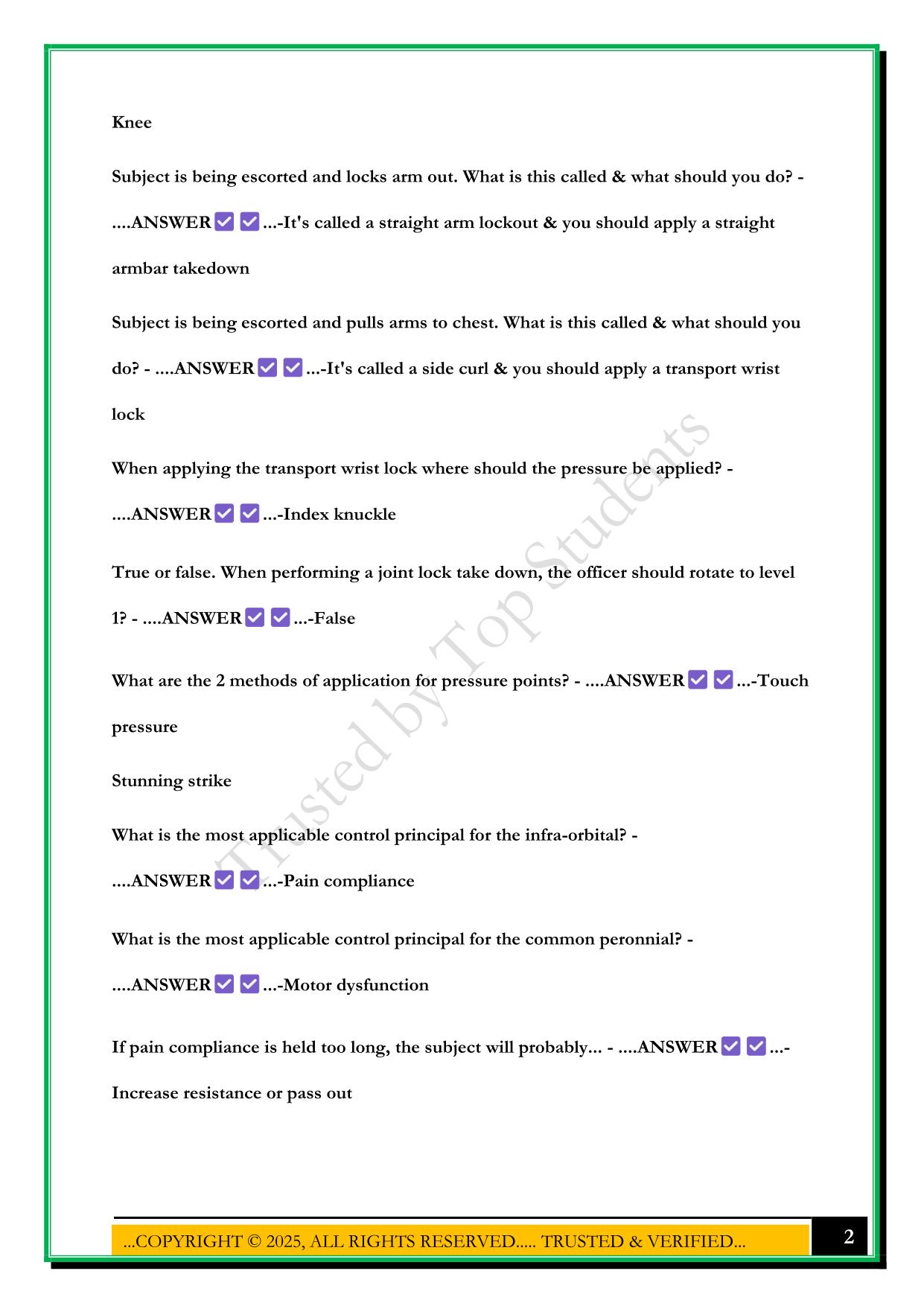 PPCT WRITTEN TEST 2025 QUESTIONS AND ANSWERS