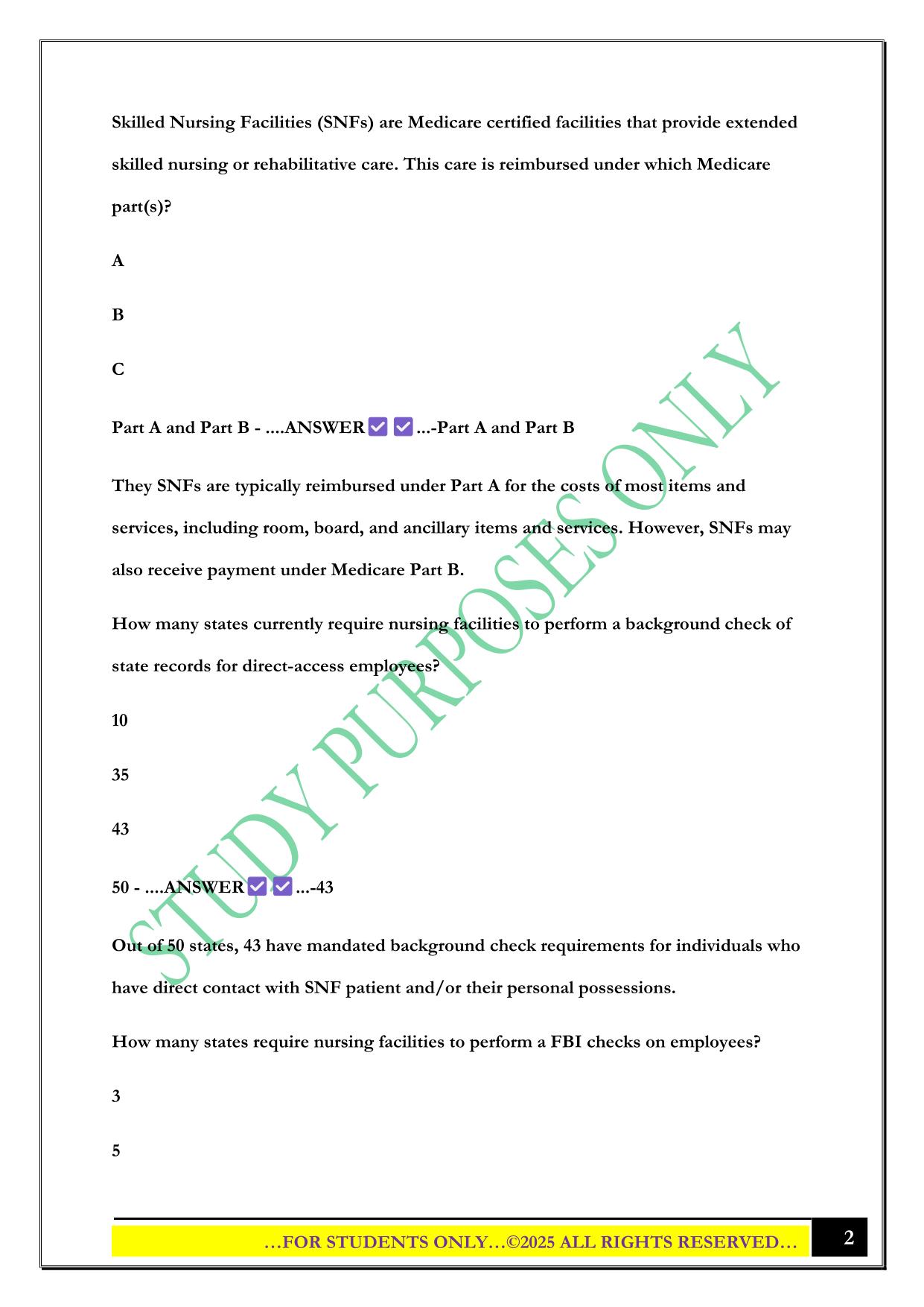 CPCO chapter 3 Exam 2025 Questions and Answers