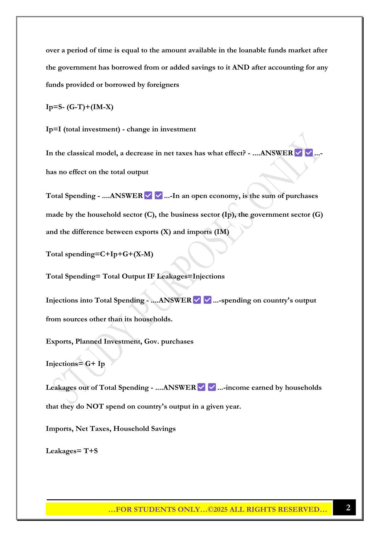 ECN 211 Midterm Exam 2025 Questions and Answers