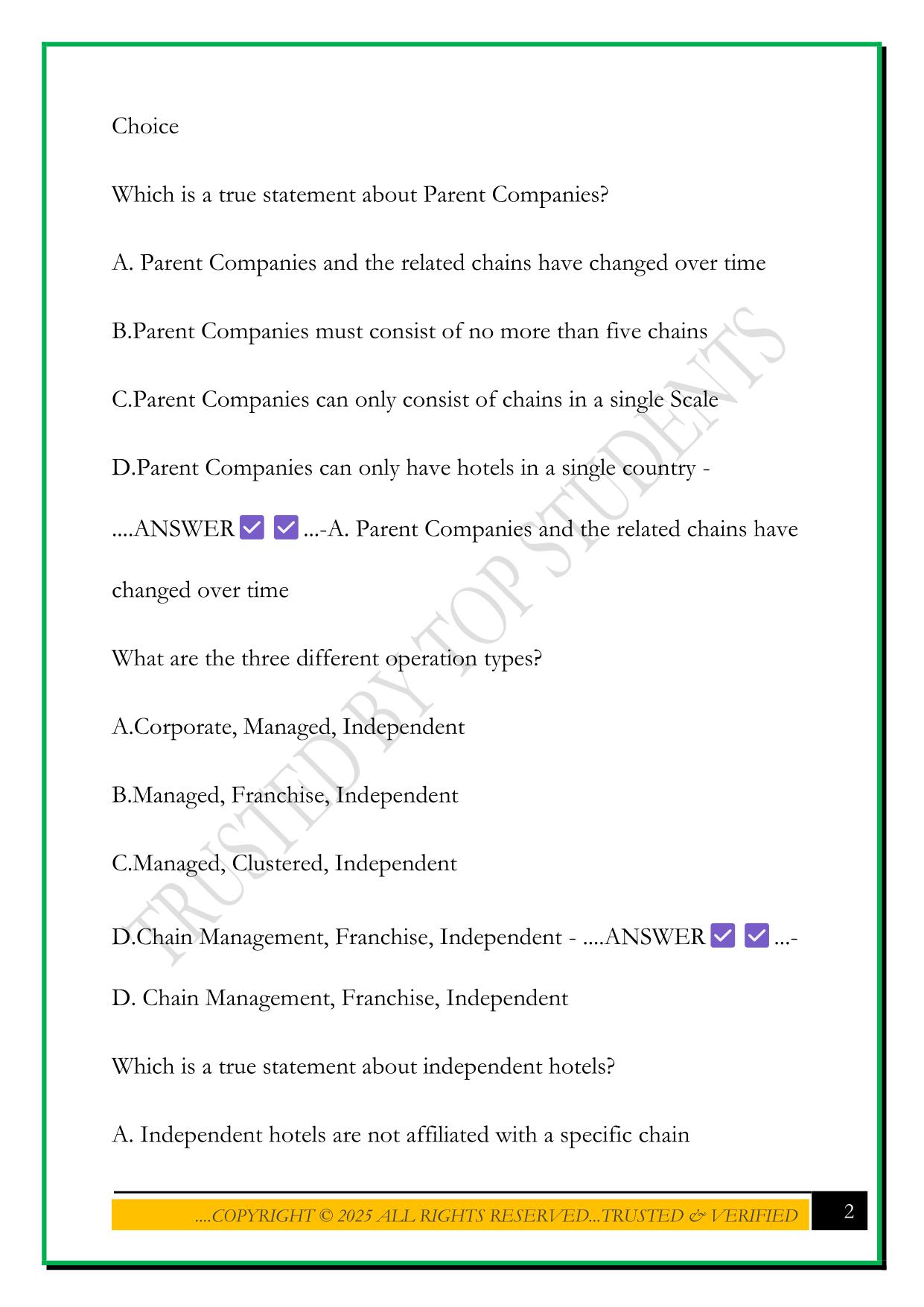 CHIA EXAM PT 1 2025 QUESTIONS AND ANSWERS