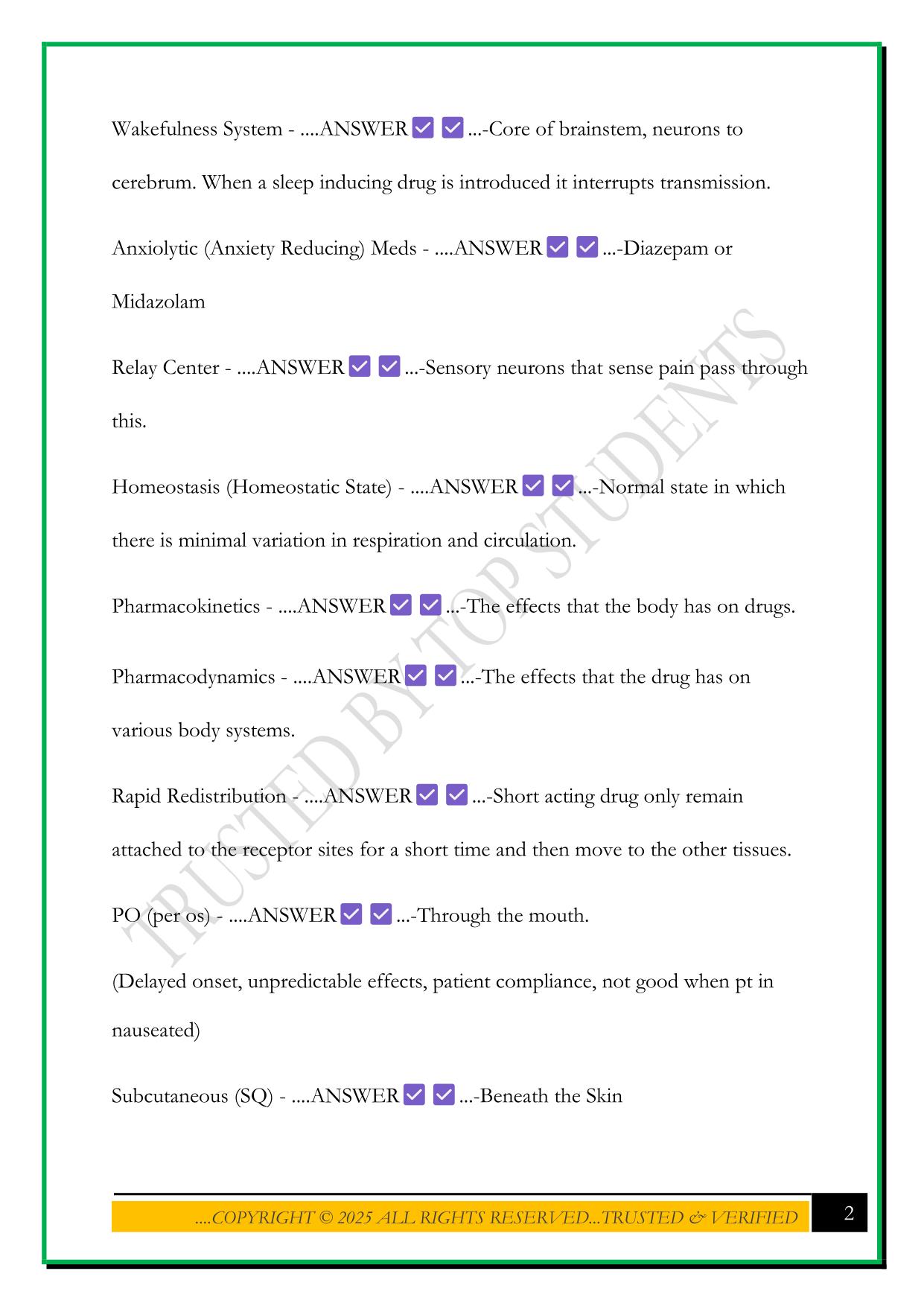 DAANCE- MODULE 3- ANESTHETIC DRUGS & TECHNIQUES EXAM 2025 QUESTIONS AND ANSWERS