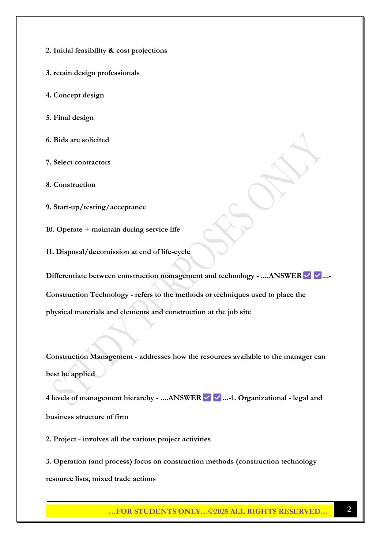 CER 497 Exam 1 2025 Questions and Answers