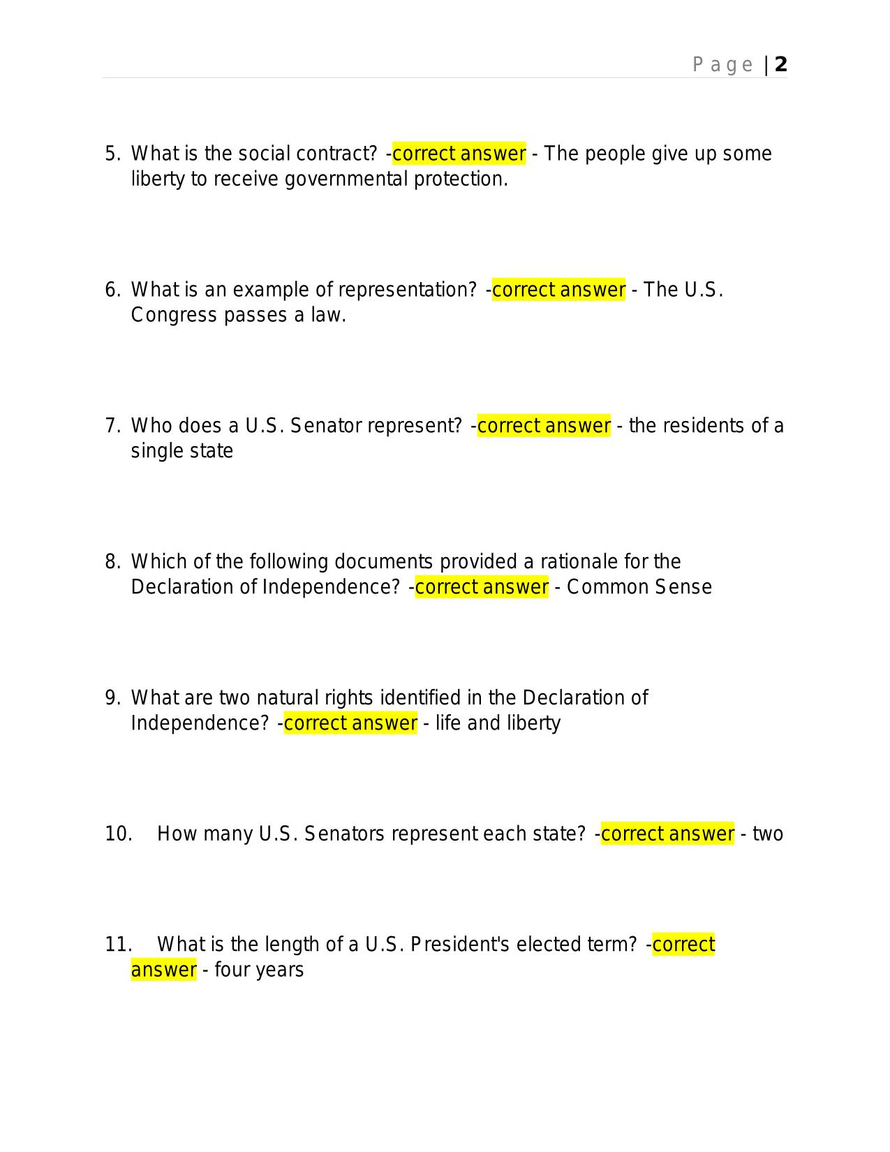 FLORIDA CIVIC LITERACY EXAM (FCLE) STUDY GUIDE 2025 QUESTIONS AND ANSWERS.