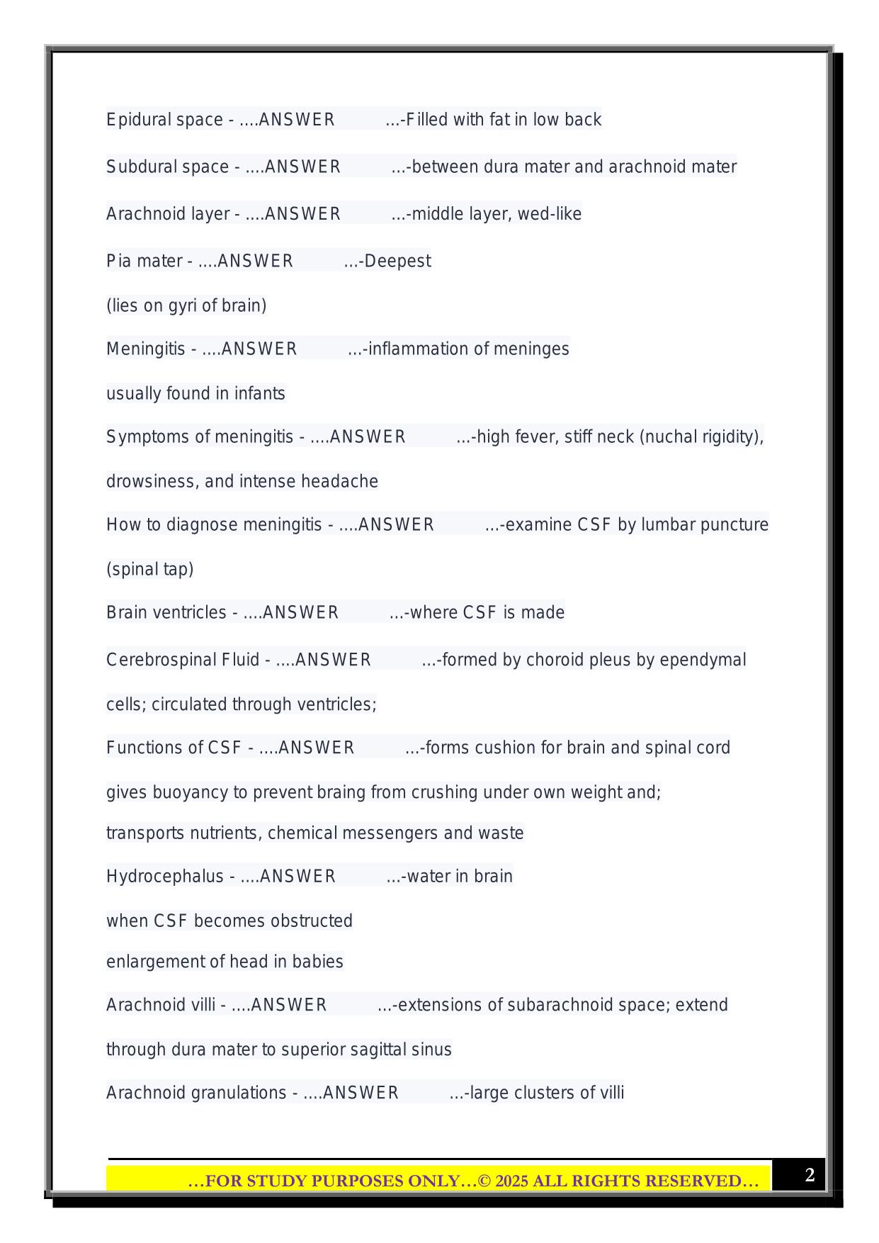 GCU BIO 201 Exam 4 2025 Questions and Answers