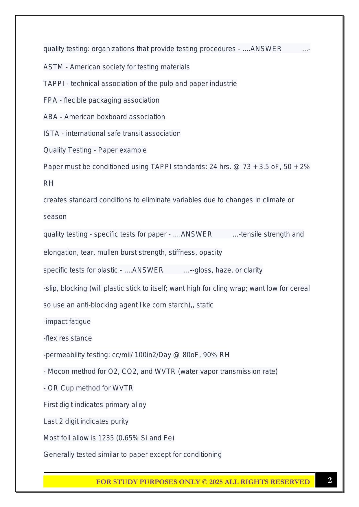 PKSC 1020 test 2 2025 Questions and Answers