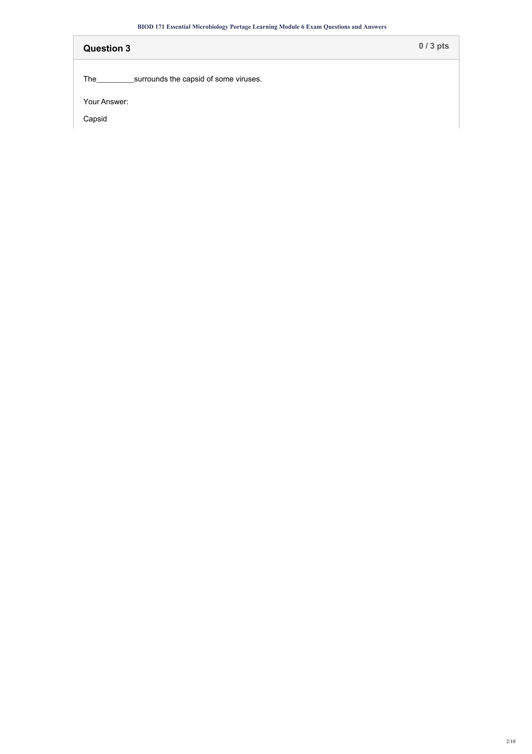 BIOD 171 Essential Microbiology Portage Learning Module 6