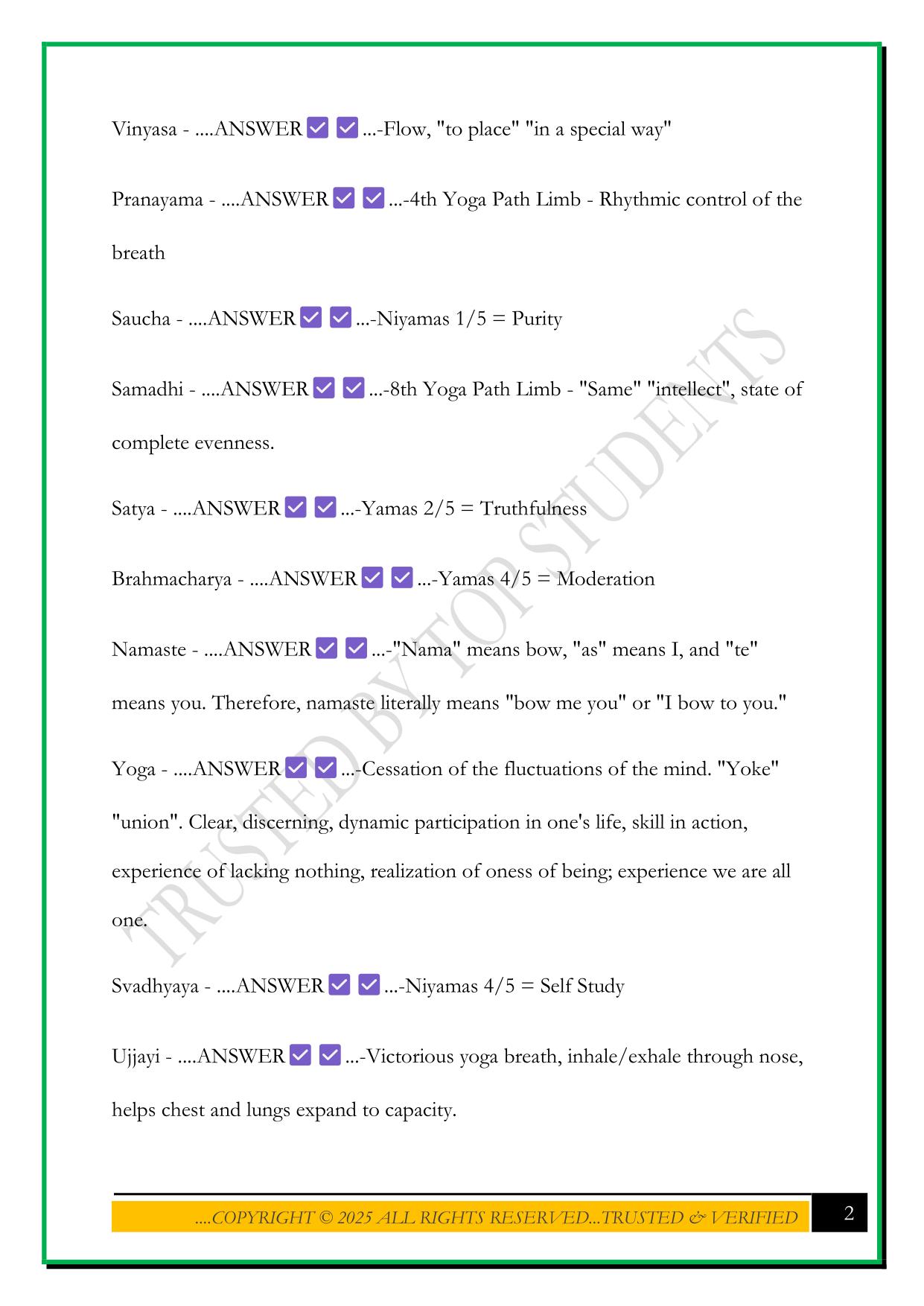 CORE POWER YOGA TT TRAINING TEST 2025 QUESTIONS AND ANSWERS