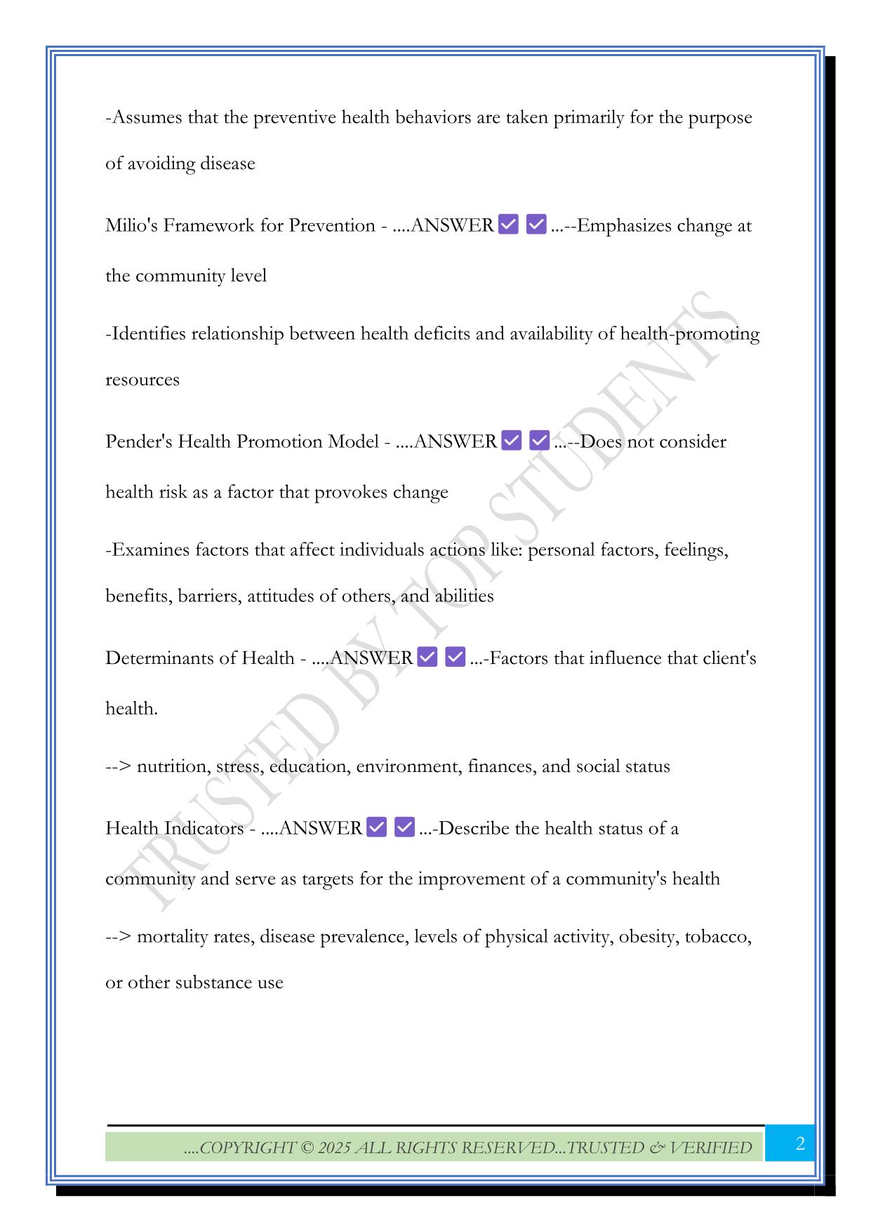 ATI RN Community Health Nursing Study Guide 2025 Questions and Answers