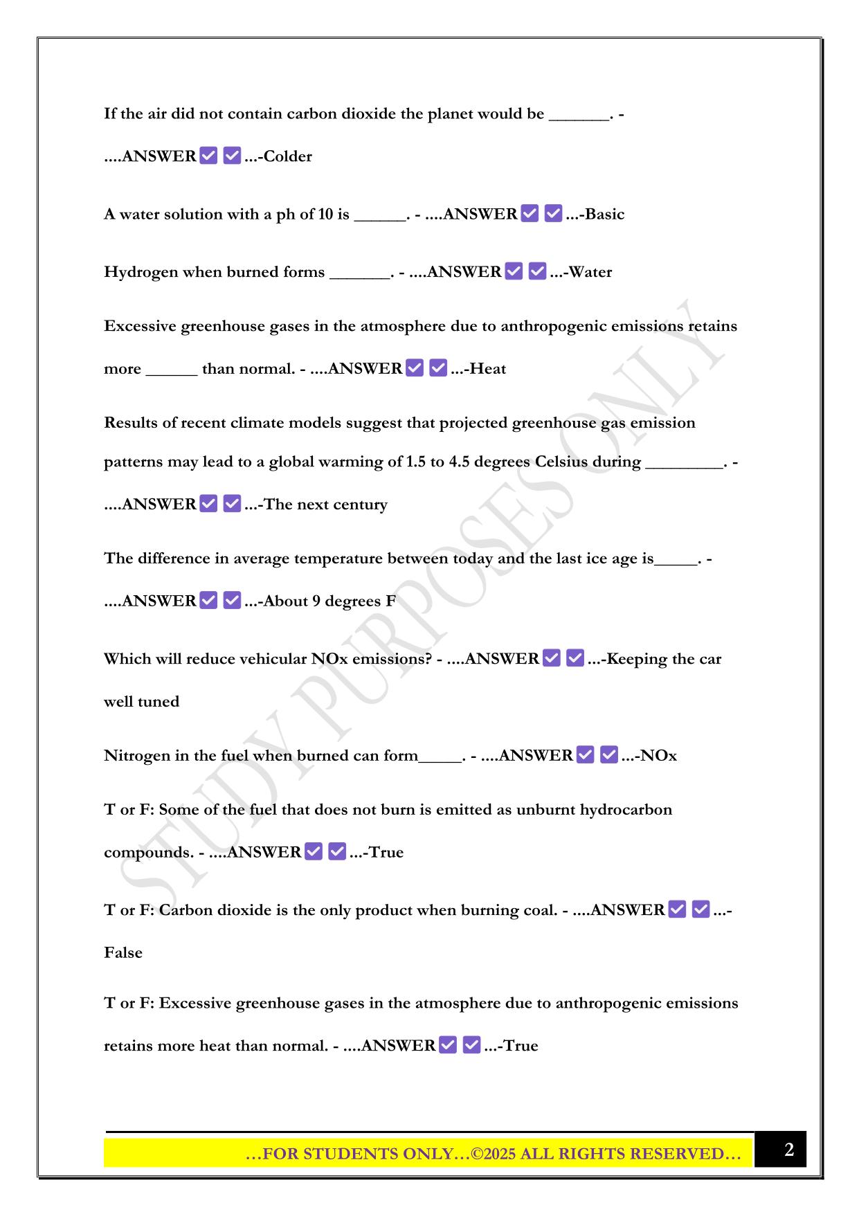 EGEE Exam 2 2025 Questions and Answers