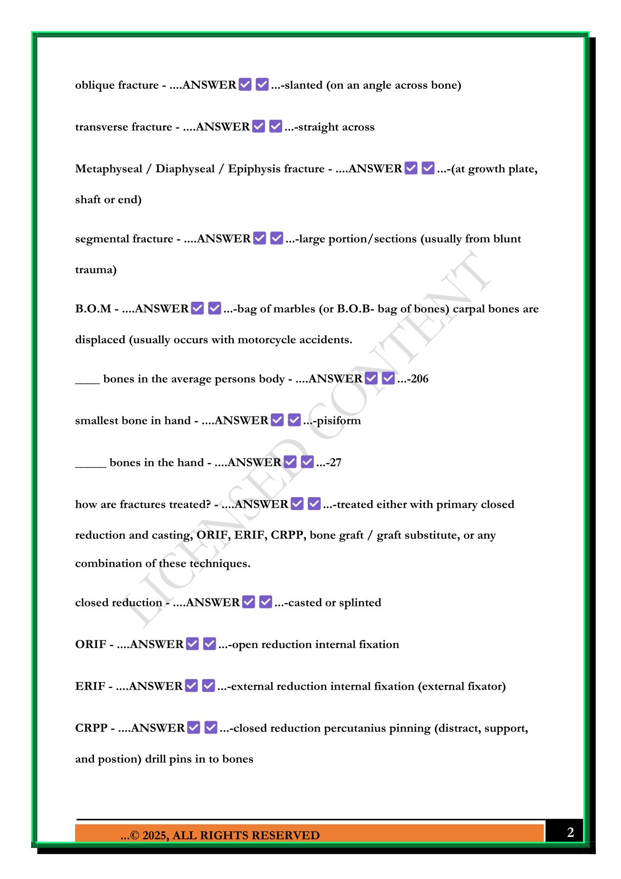 HAND THERAPY QUIZ 3 2025 QUESTIONS AND ANSWERS