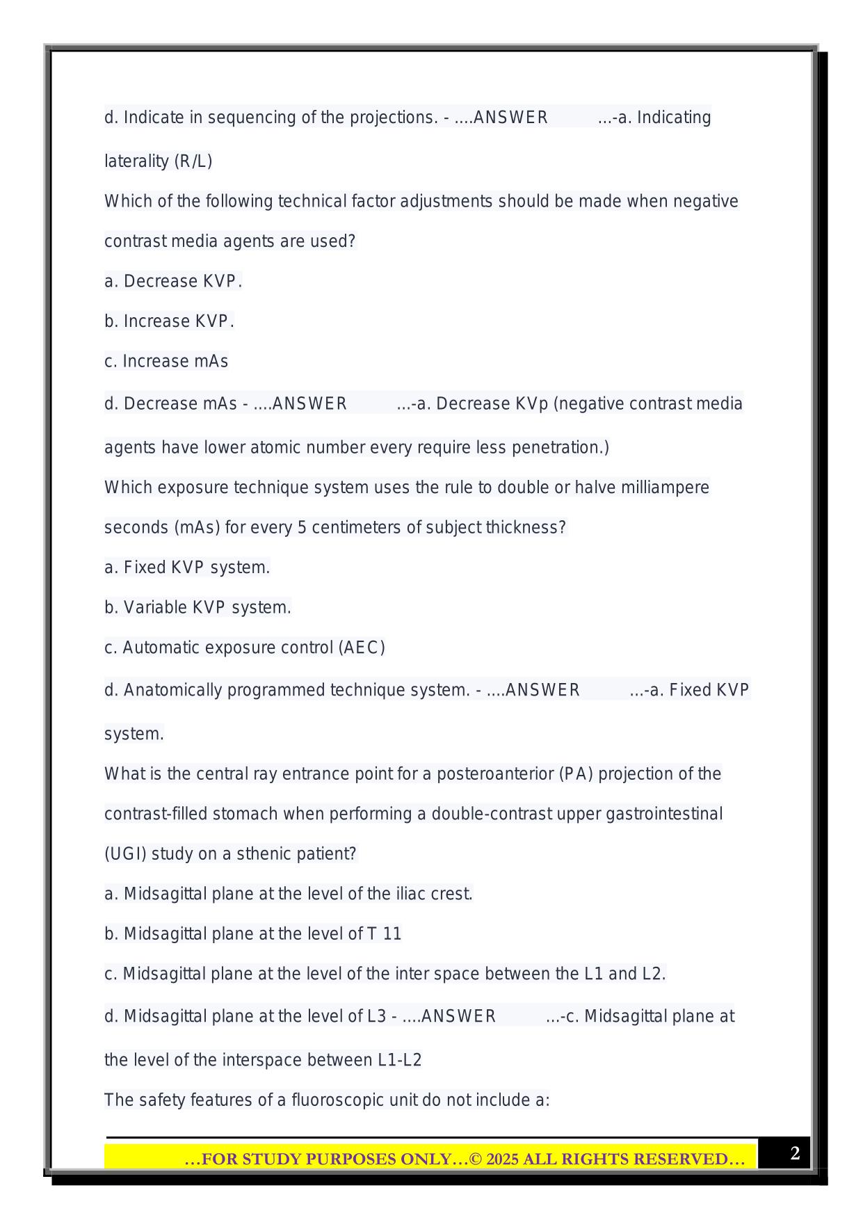 RTBC REVIEW EXAM 2025 QUESTIONS AND ANSWERS