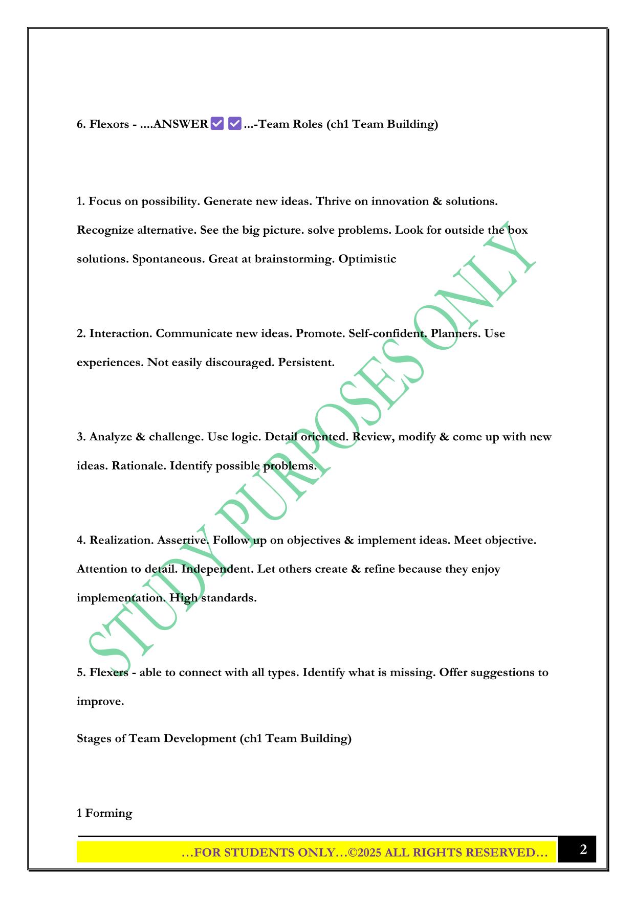 AIR FORCE NCOA COURSE 15 SET B V1 2025 QUESTIONS AND ANSWERS