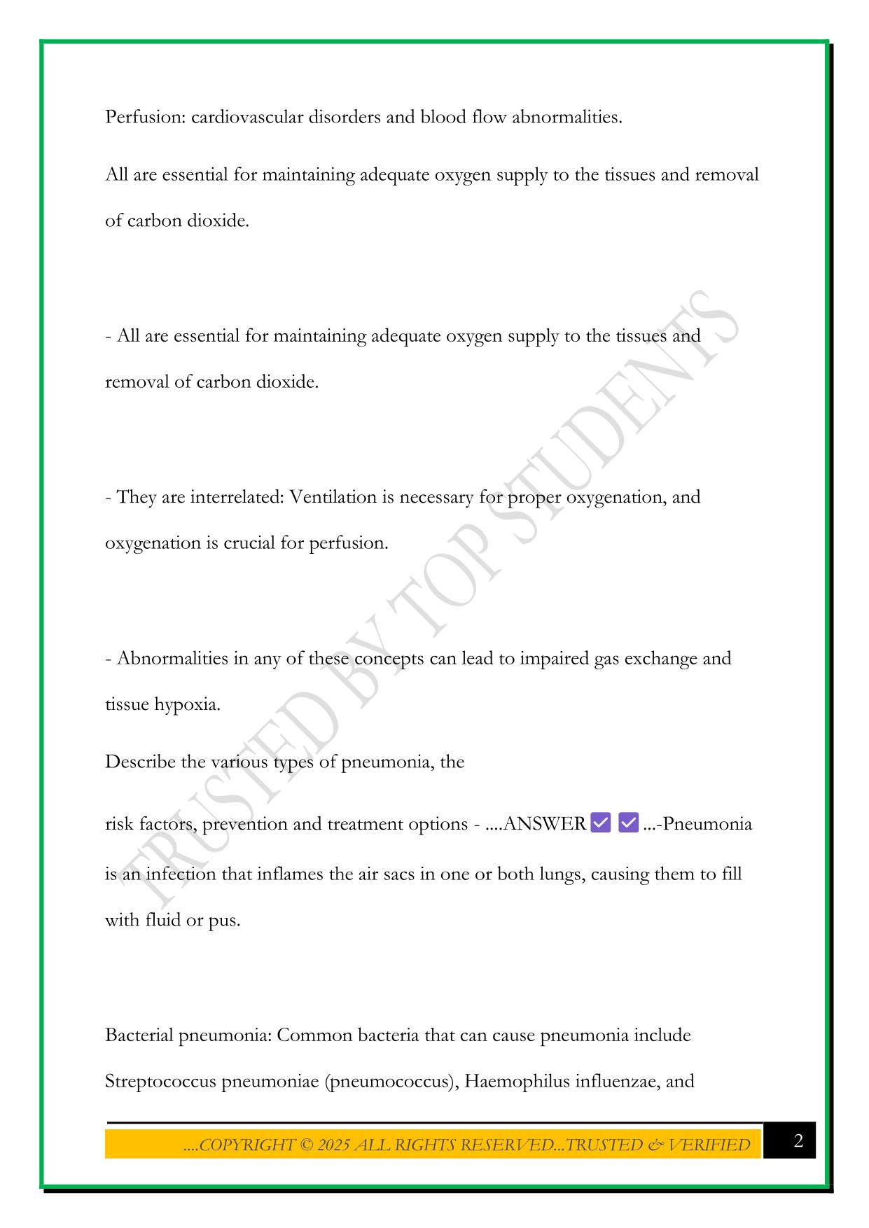 NUR 376 EXAM #2 BLUEPRINT 2025 QUESTIONS AND ANSWERS
