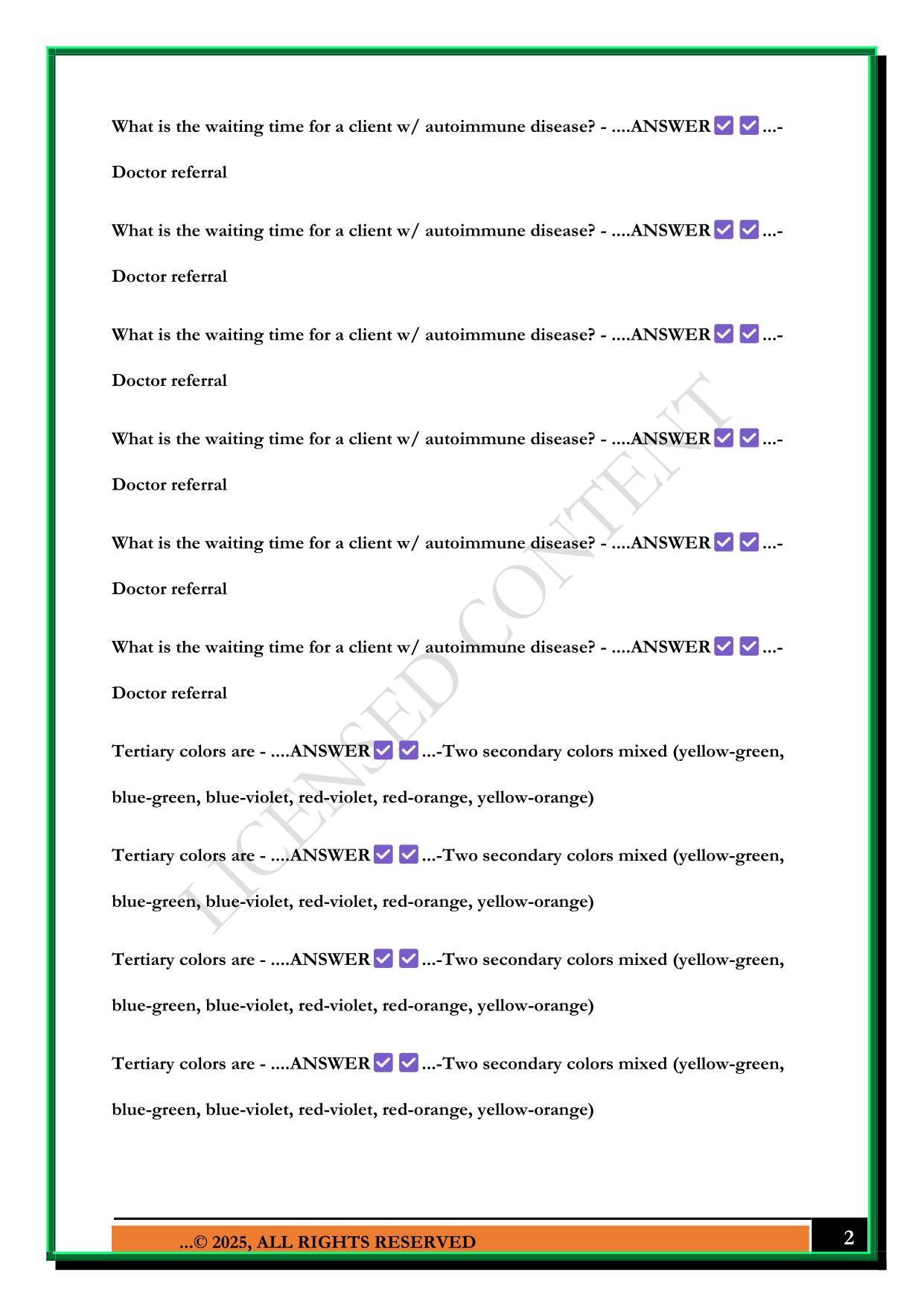 OREGON TATTOO EXAM 2025 QUESTIONS AND ANSWERS