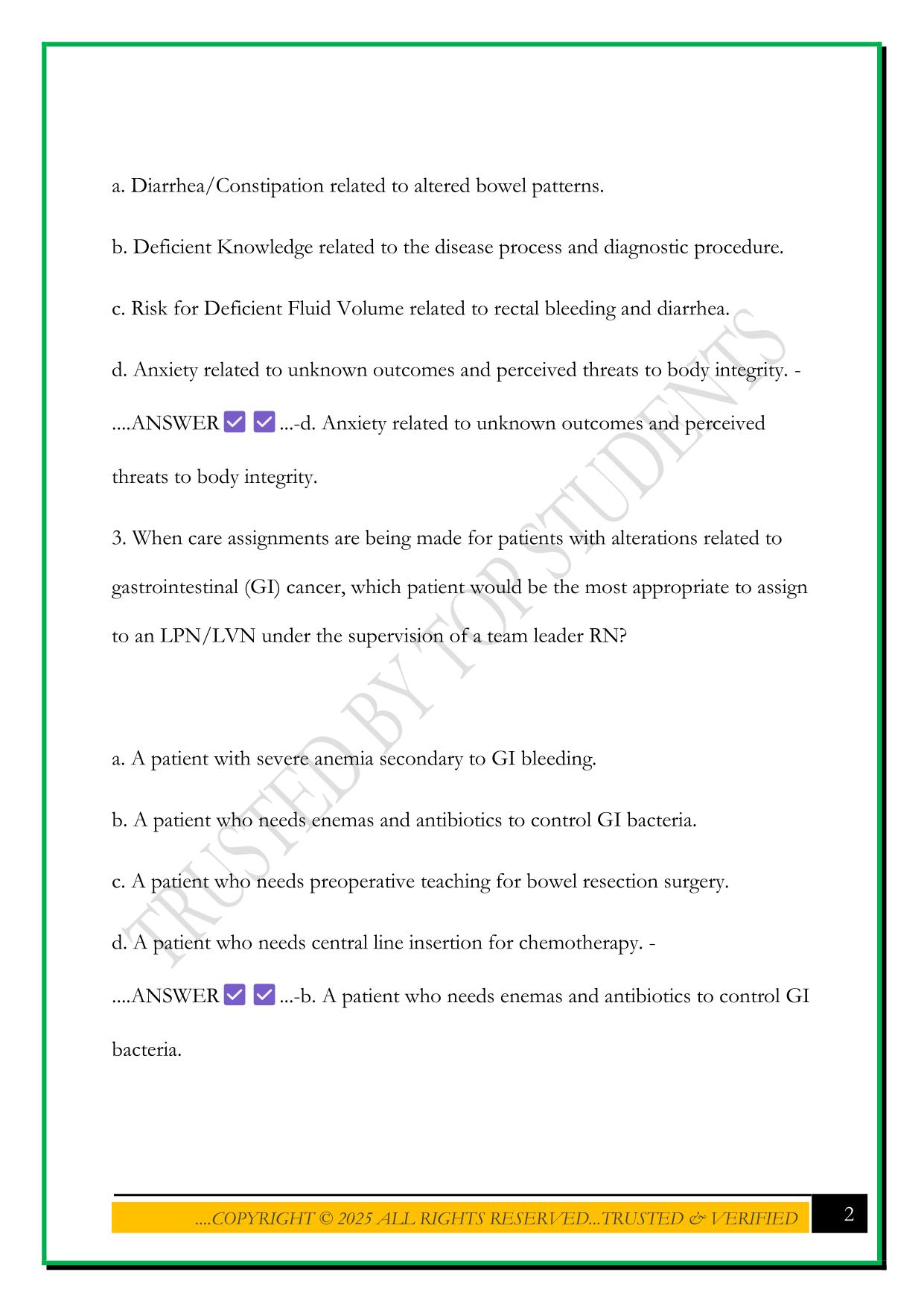 LEADERSHIP AND MANAGEMENT PRACTICE QUESTIONS 2025 WITH CORRECT ANSWERS