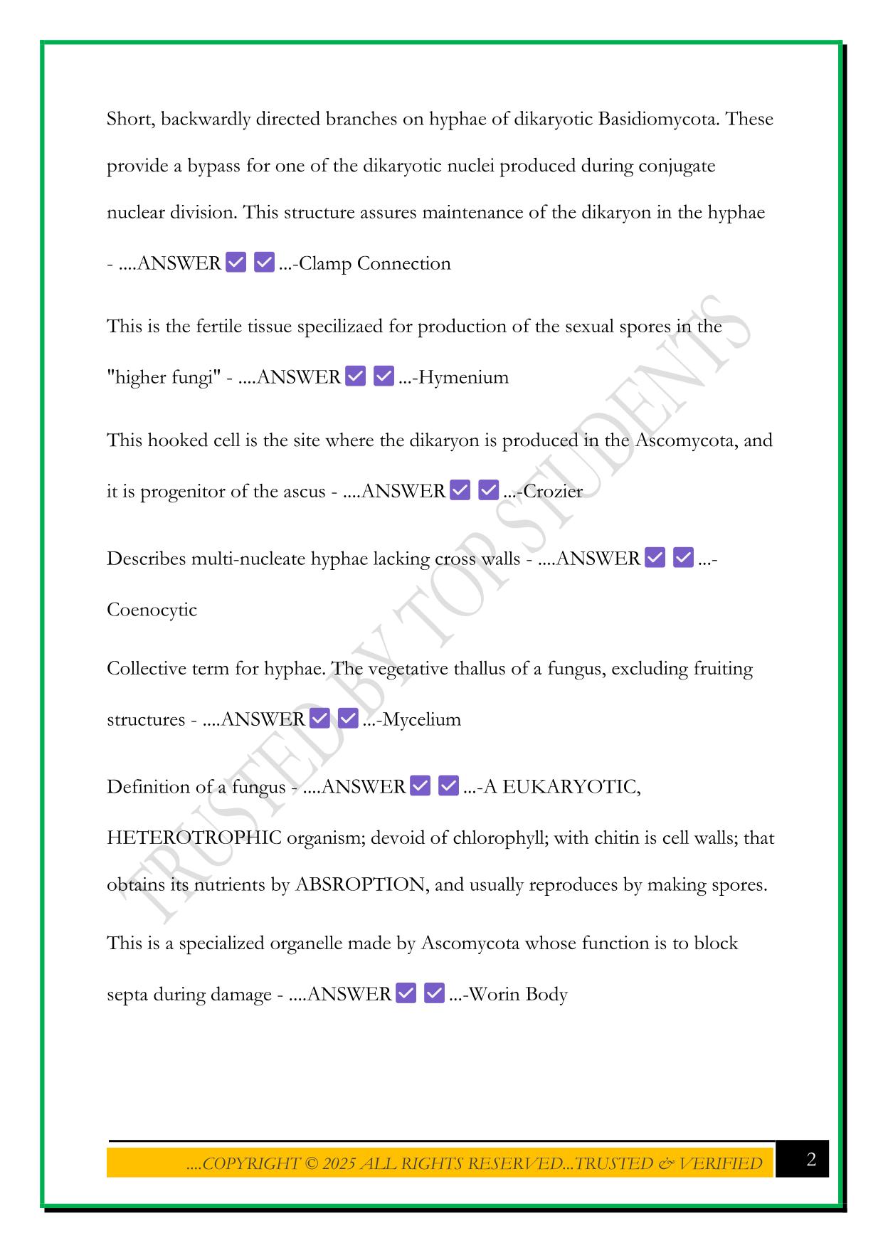 BESC 204 FINAL EXAM 2025 QUESTIONS AND ANSWERS