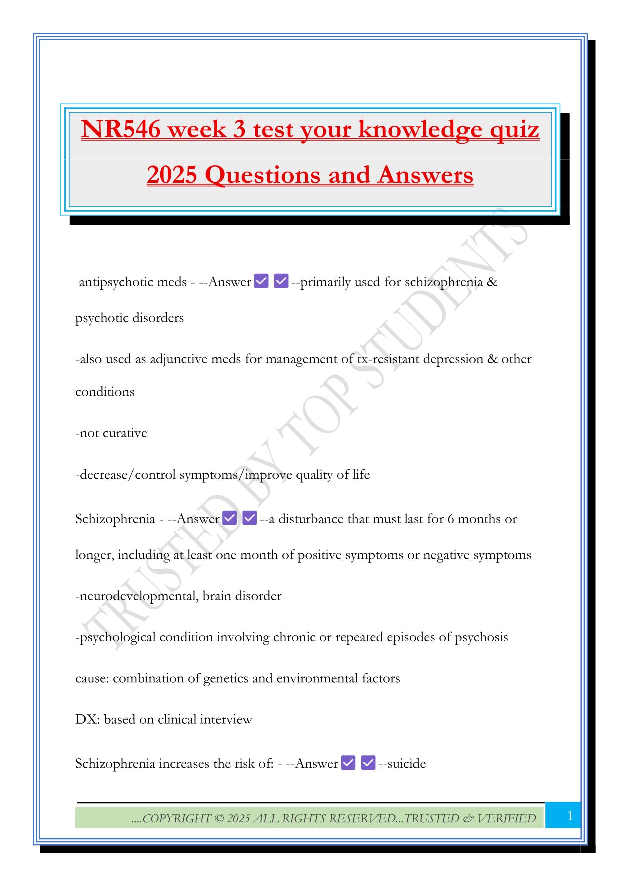 NR 546 Fall 2025 Bundled Exams Questions and Answers |100% Pass Verified and Updated