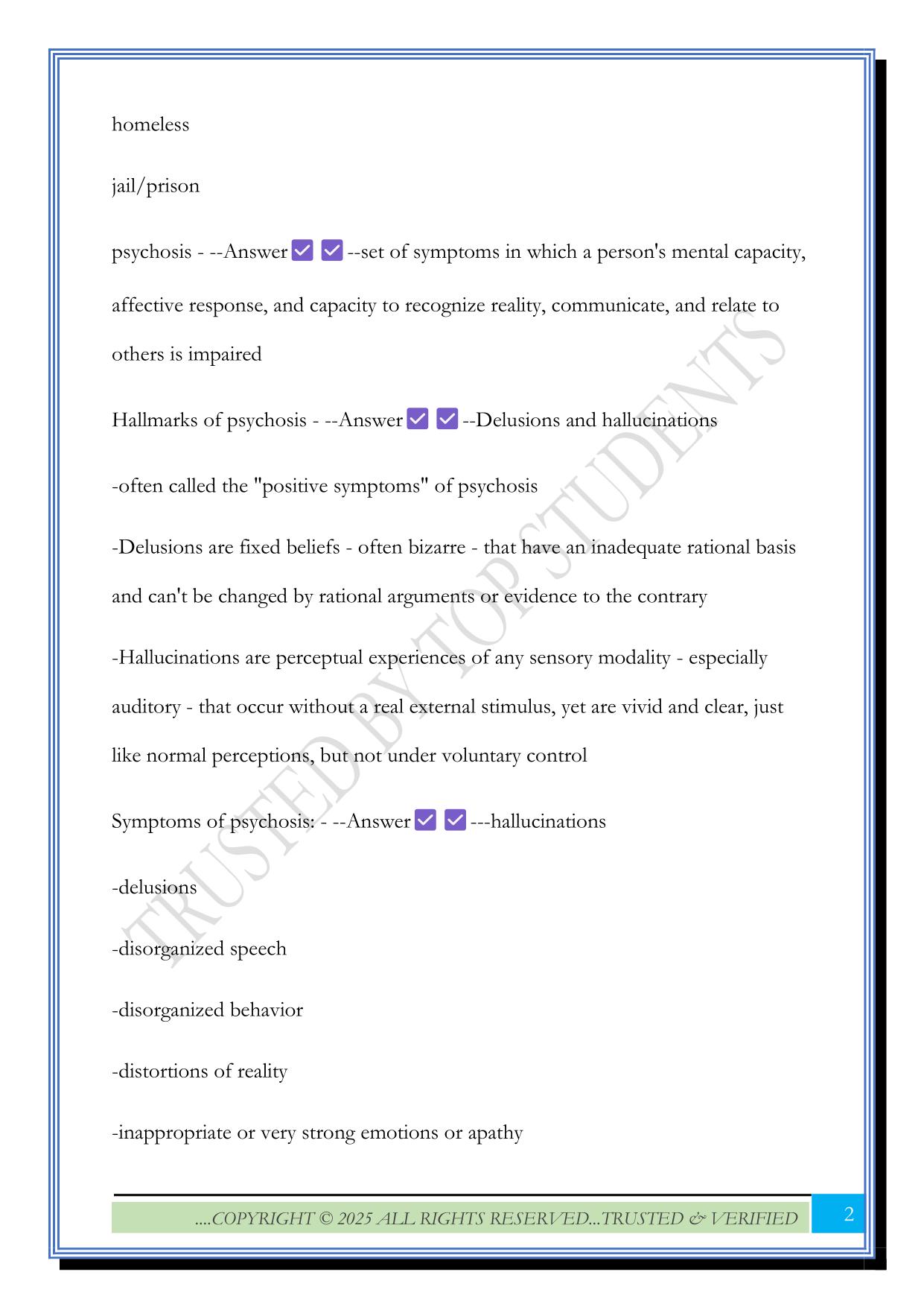 NR546 week 3 test your knowledge quiz 2025 Questions and Answers
