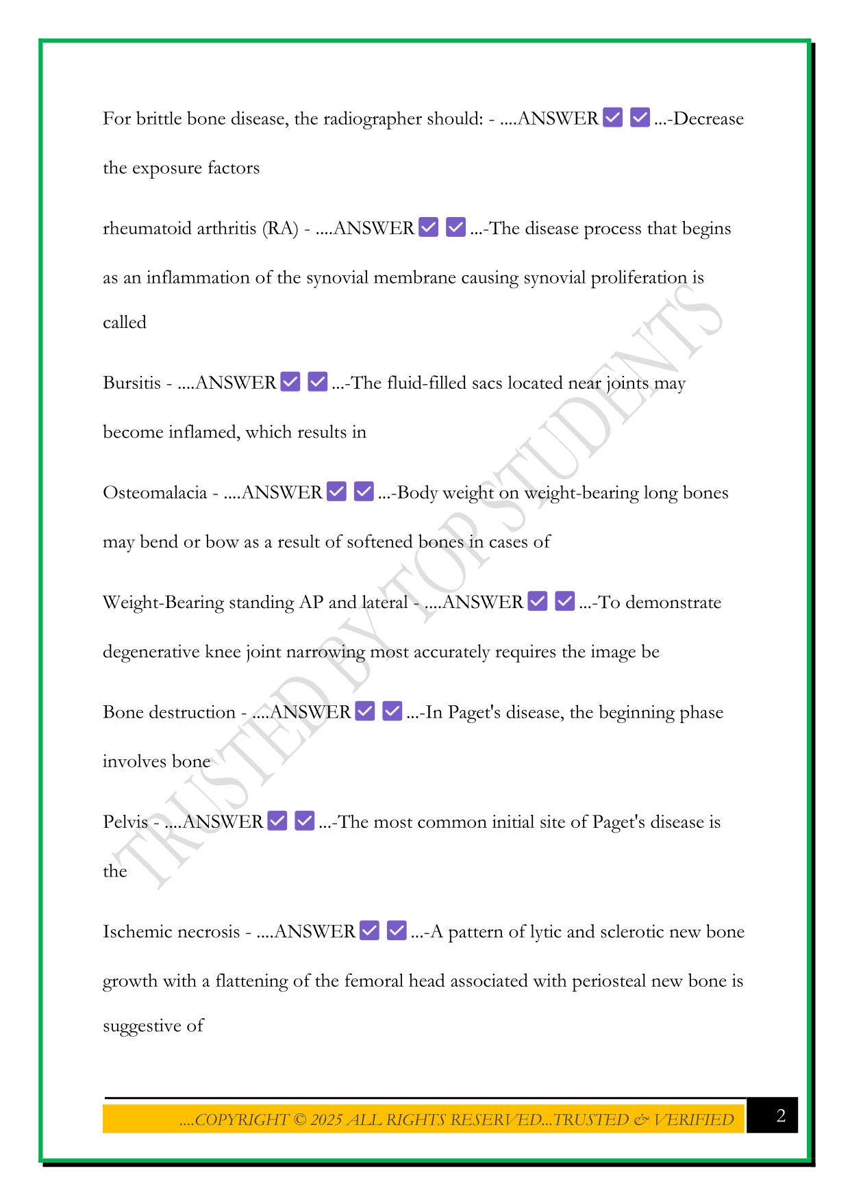 DMI 60 FINAL EXAM-PATHOLOGY 2025 QUESTIONS AND ANSWERS